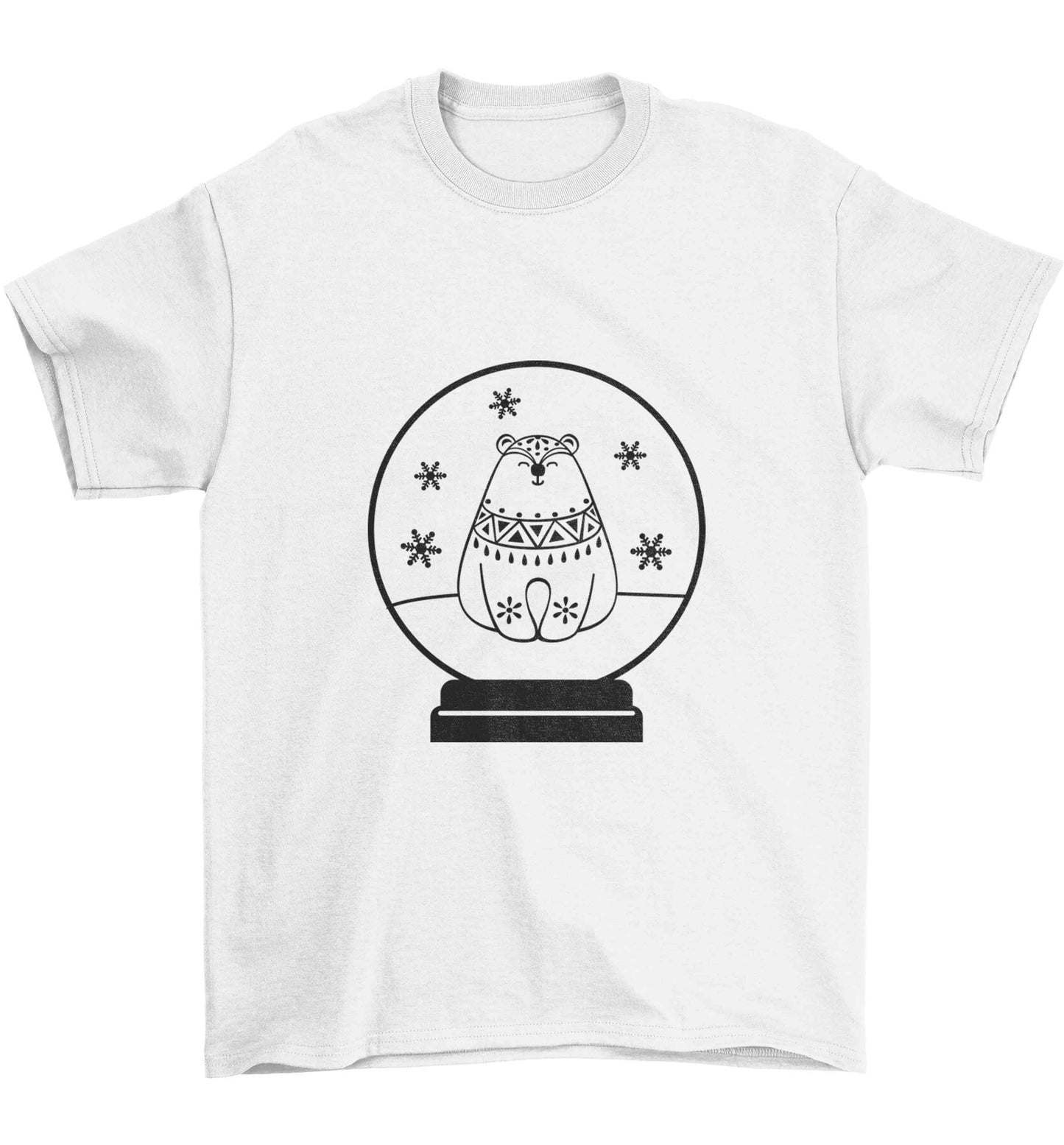 Polar Bear Snowglobe Children's white Tshirt 12-13 Years