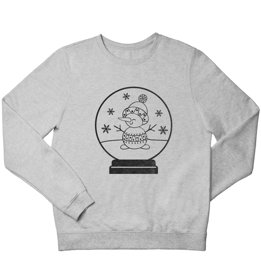 Snowman Snowglobe children's grey sweater 12-13 Years