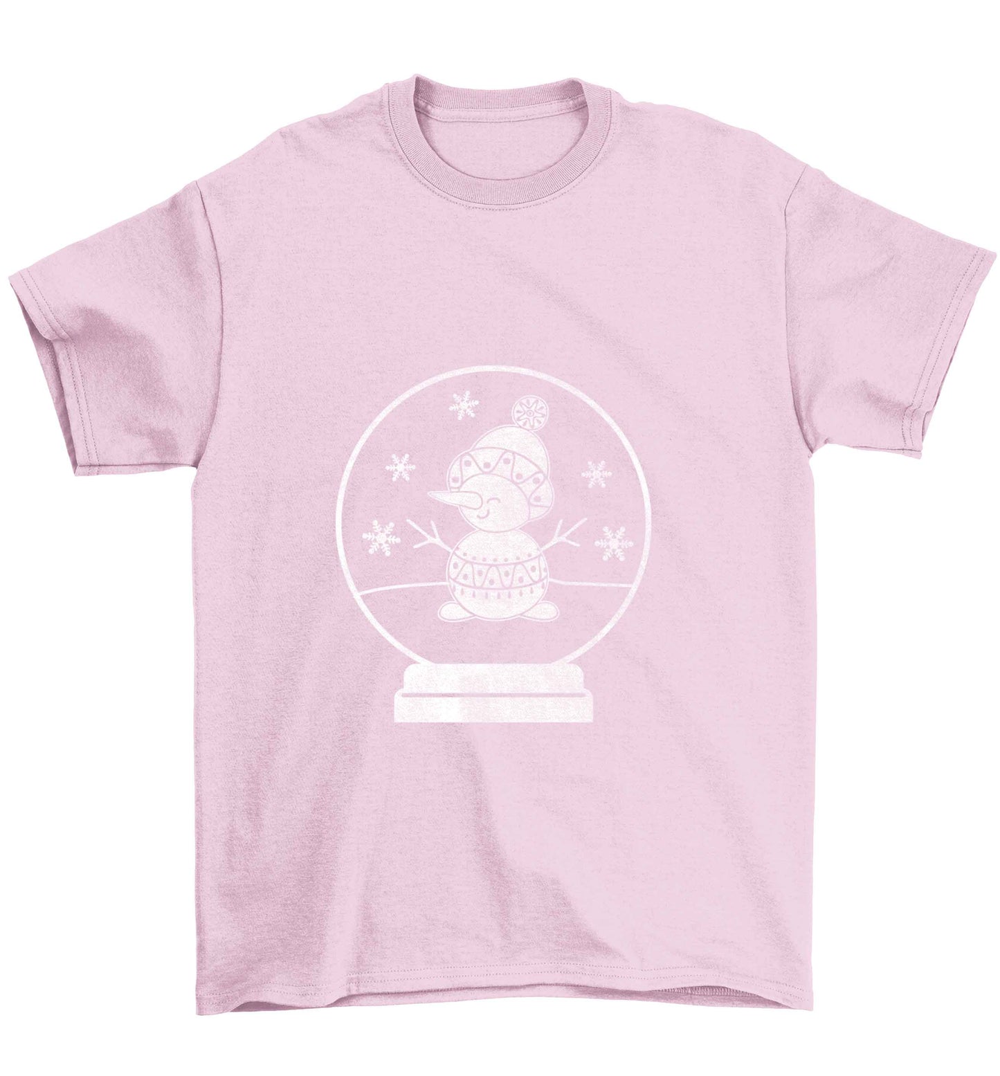 Snowman Snowglobe Children's light pink Tshirt 12-13 Years