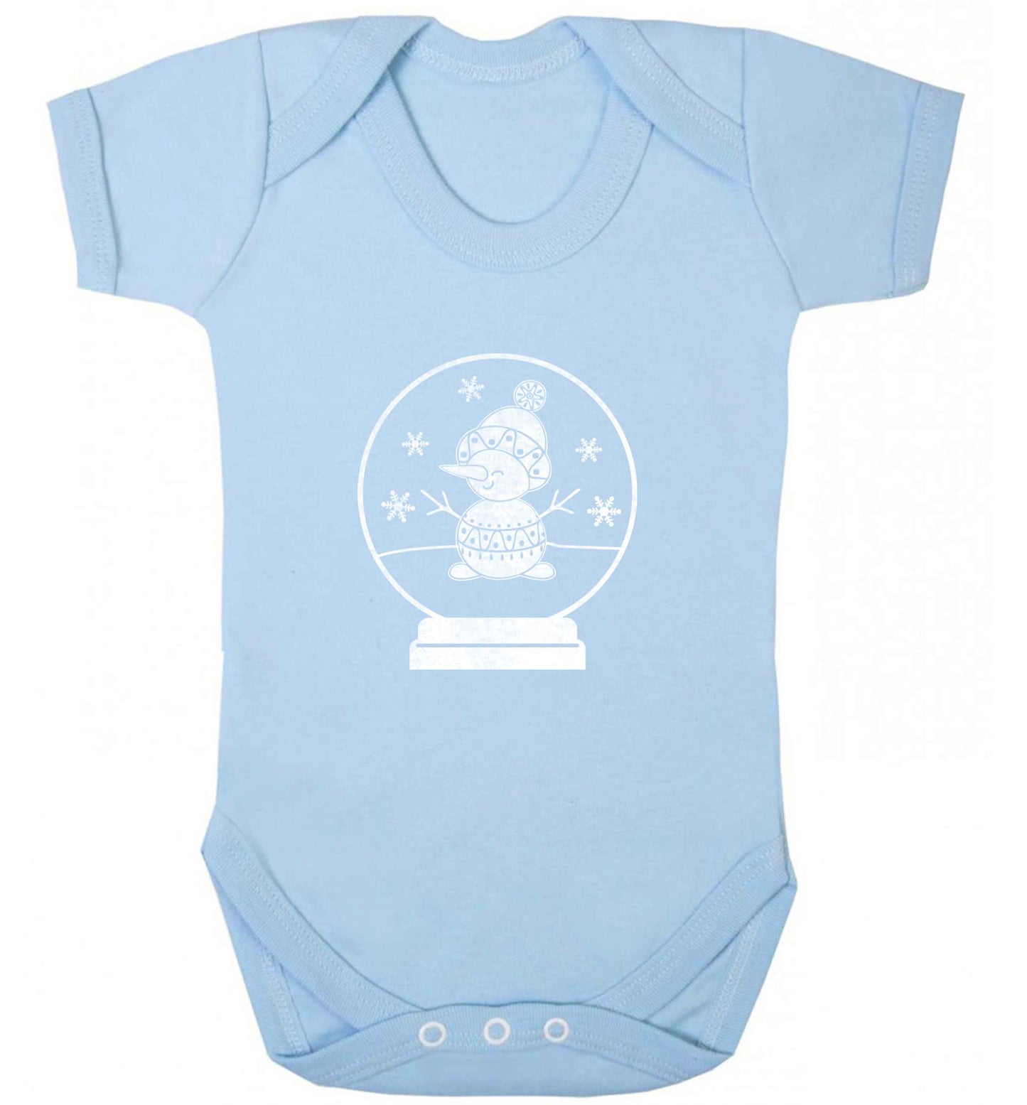 Snowman Snowglobe baby vest pale blue 18-24 months