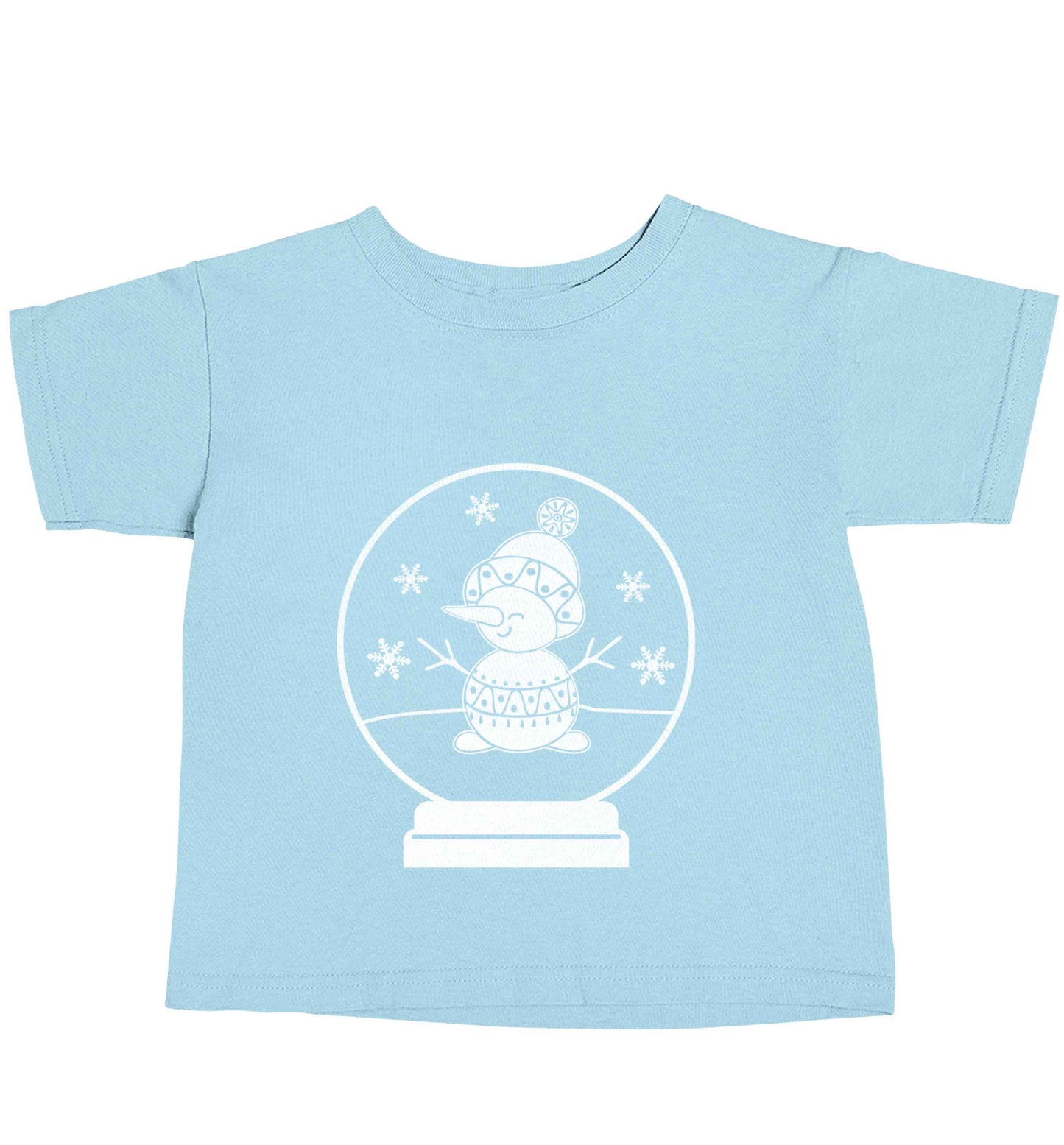 Snowman Snowglobe light blue baby toddler Tshirt 2 Years