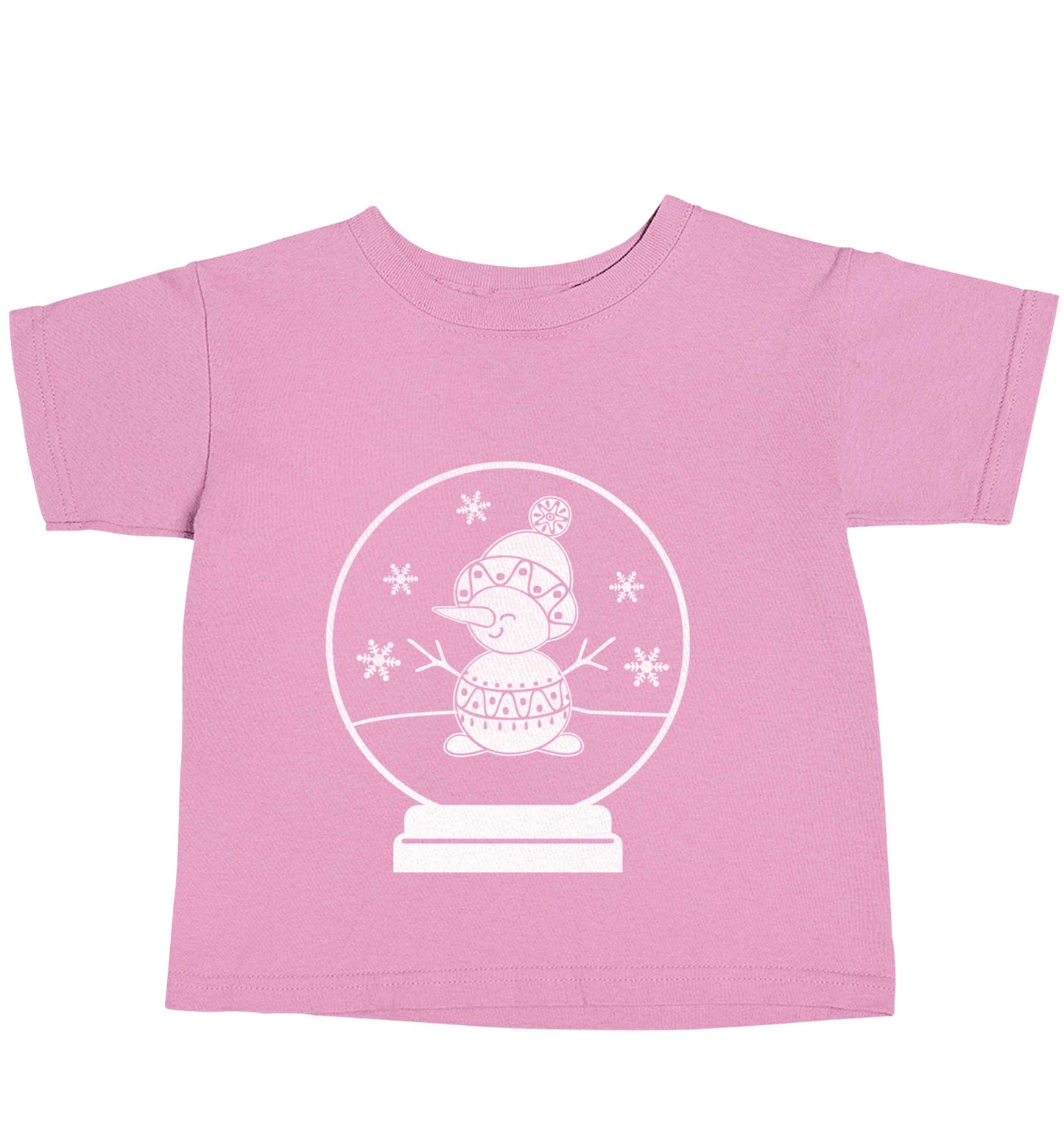 Snowman Snowglobe light pink baby toddler Tshirt 2 Years