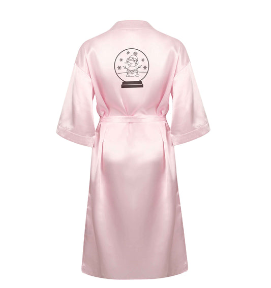 Snowman Snowglobe XL/XXL pink ladies dressing gown size 16/18