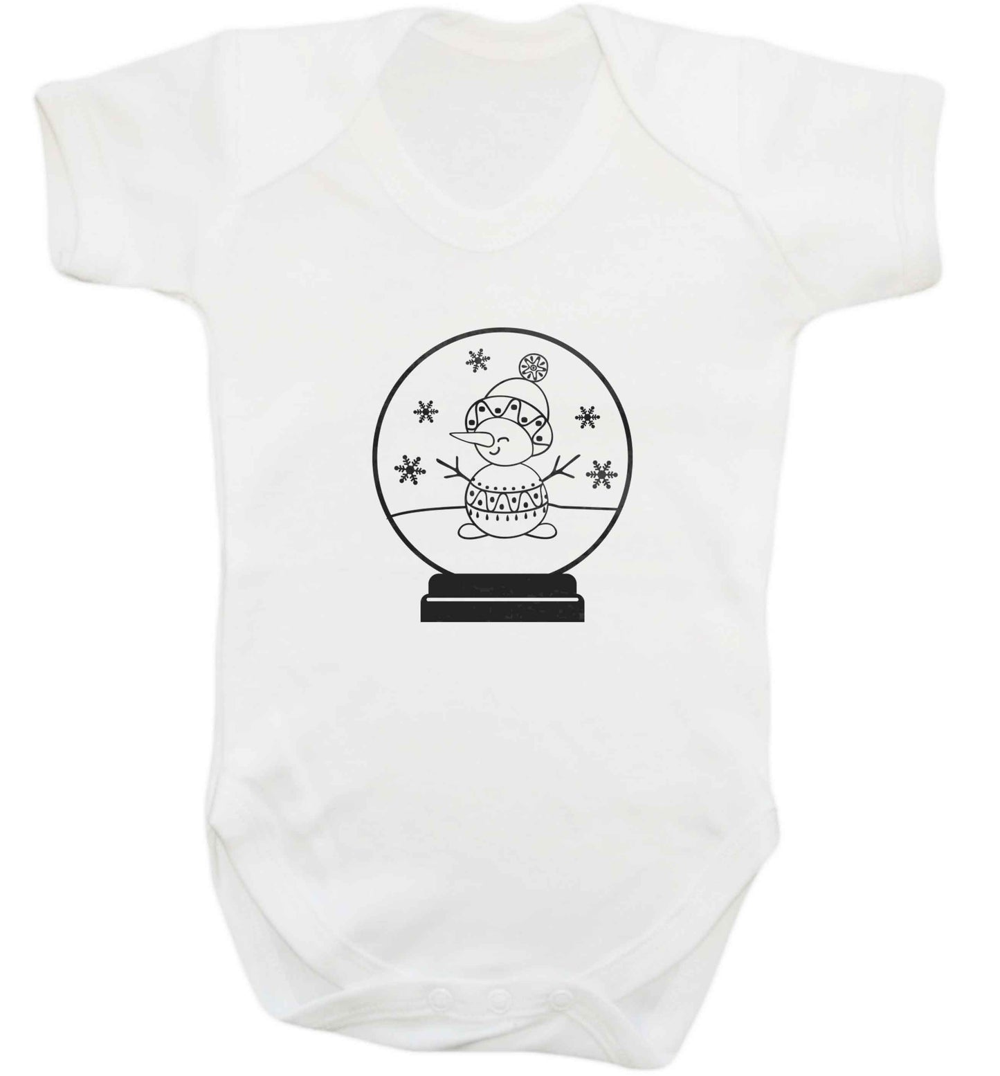 Snowman Snowglobe baby vest white 18-24 months
