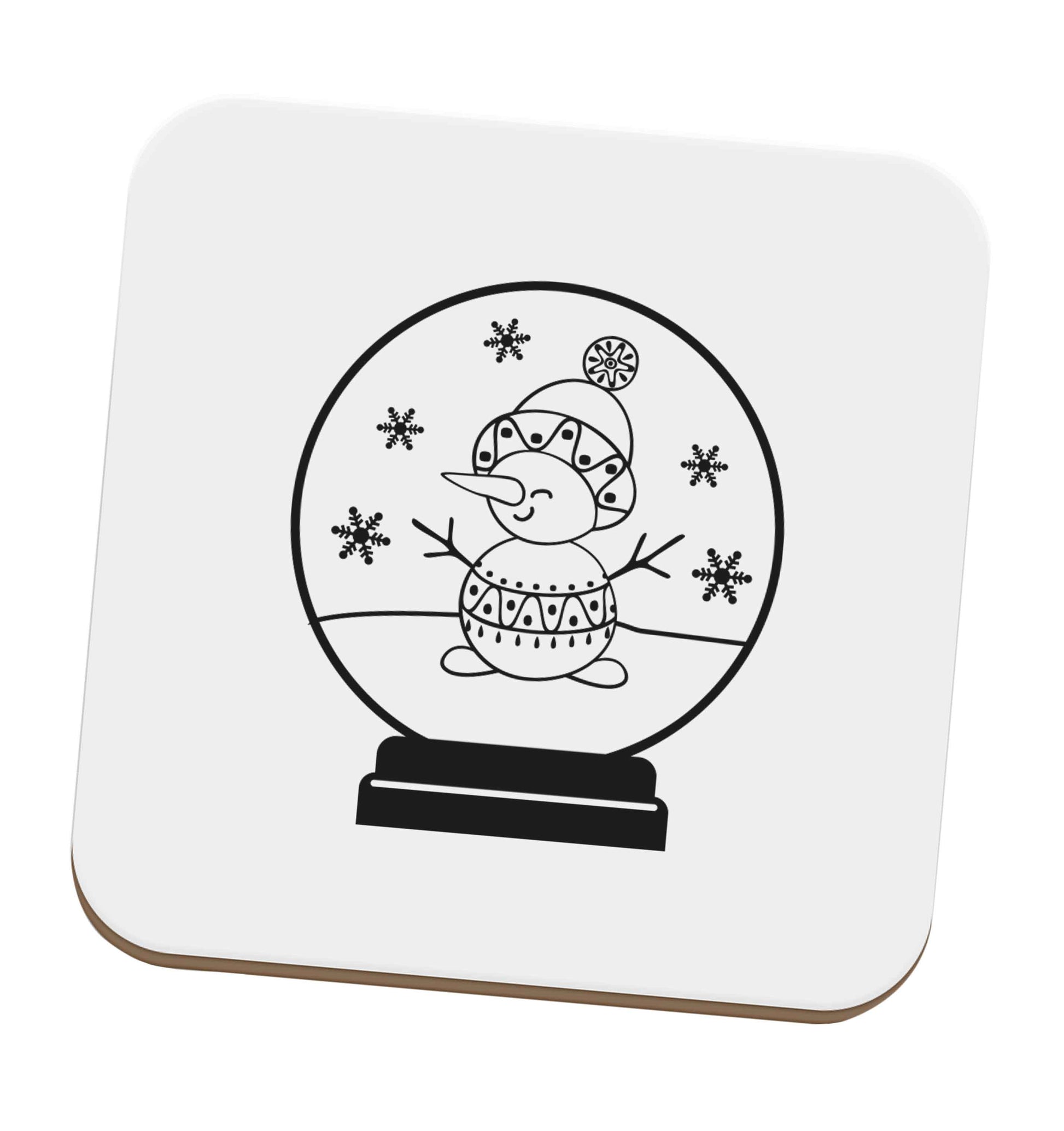 Snowman Snowglobe set of four coasters