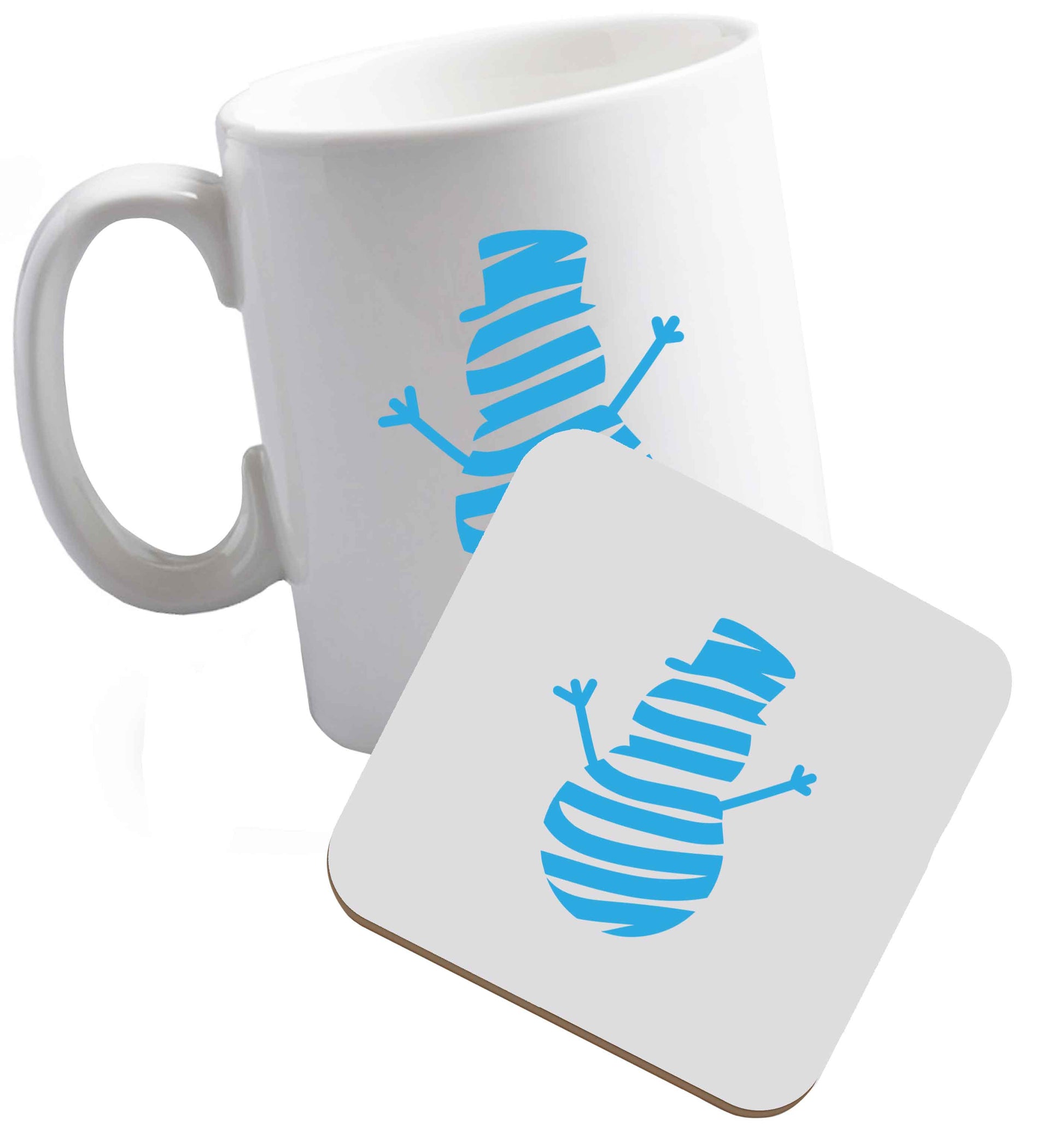 10 oz Tis The Season to Drink Whisky ceramic mug and coaster set right handed