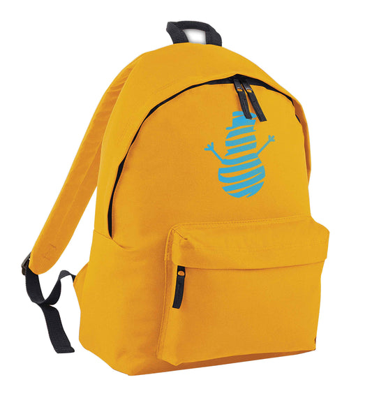 Snowman Snowglobe mustard adults backpack
