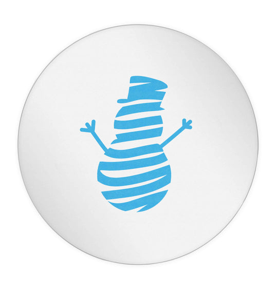 Snowman Snowglobe 24 @ 45mm matt circle stickers