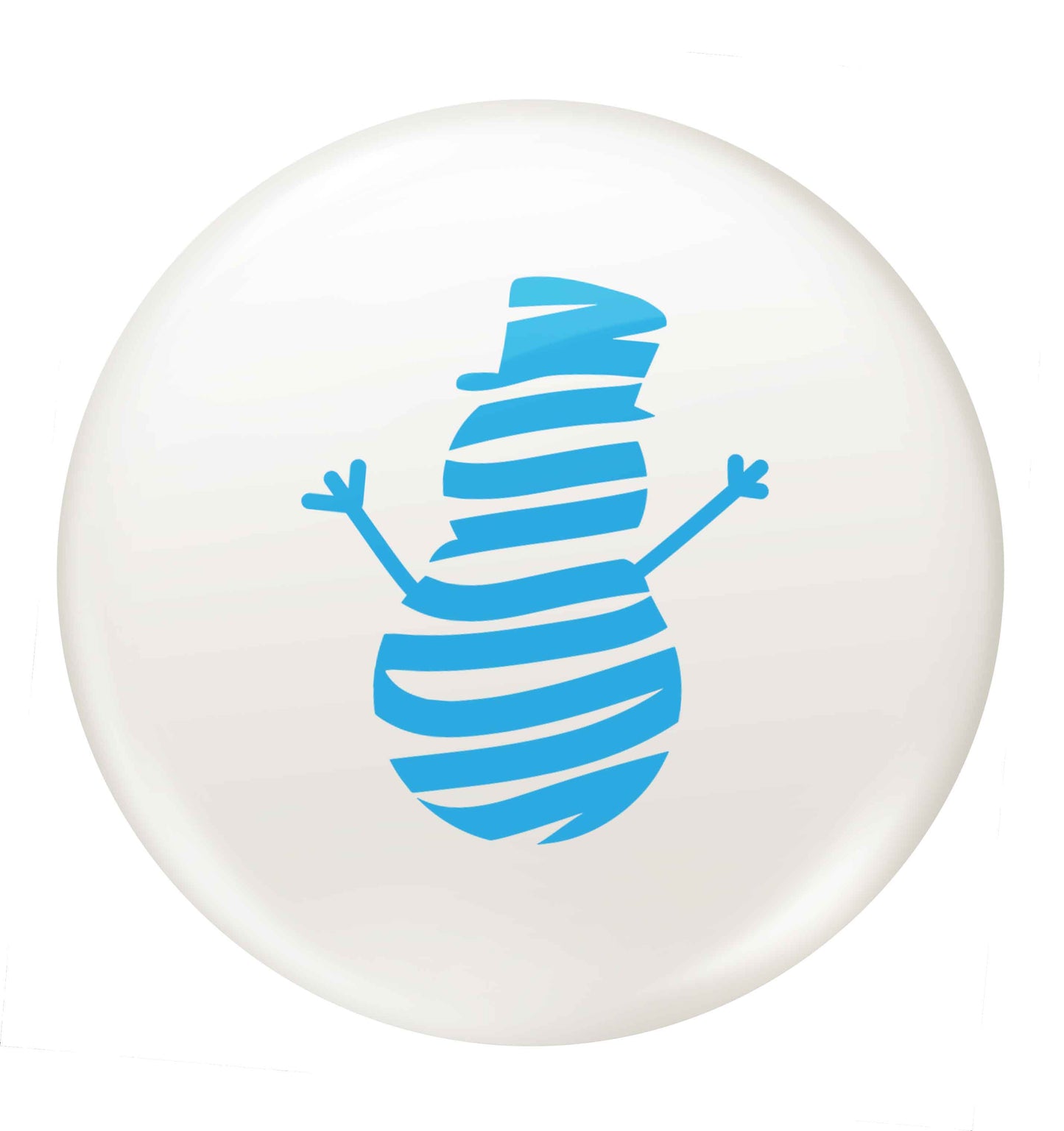 Snowman Snowglobe small 25mm Pin badge