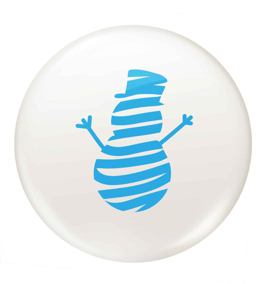 Snowman Snowglobe small 25mm Pin badge