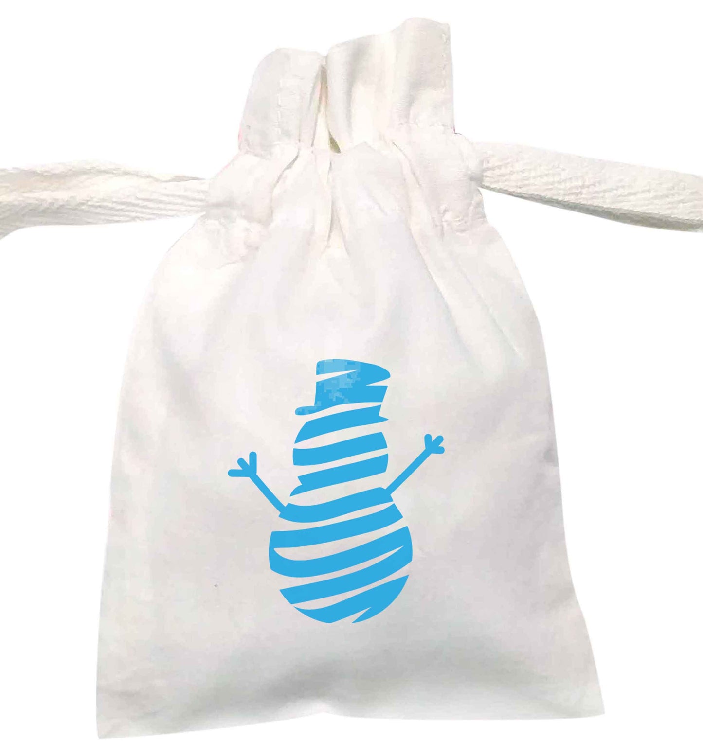 Snowman Snowglobe | XS - L | Pouch / Drawstring bag / Sack | Organic Cotton | Bulk discounts available!