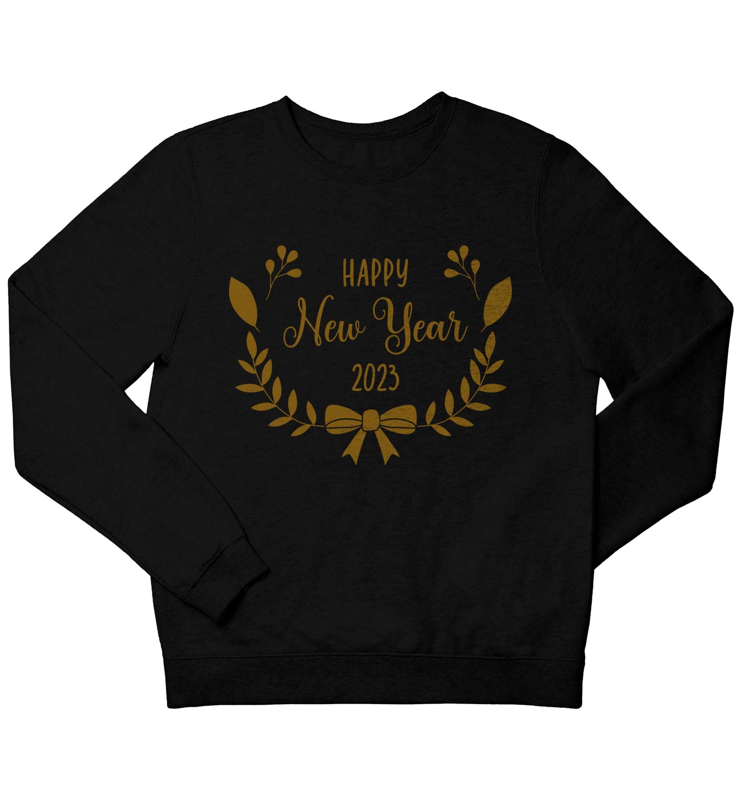 Happy New Year 2023 children's black sweater 12-13 Years