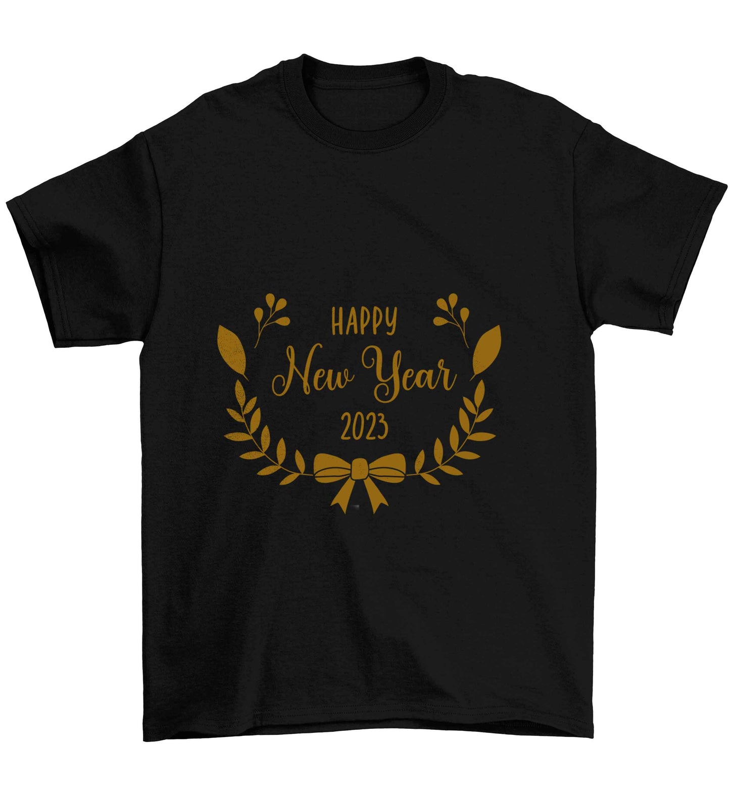 Happy New Year 2023 Children's black Tshirt 12-13 Years