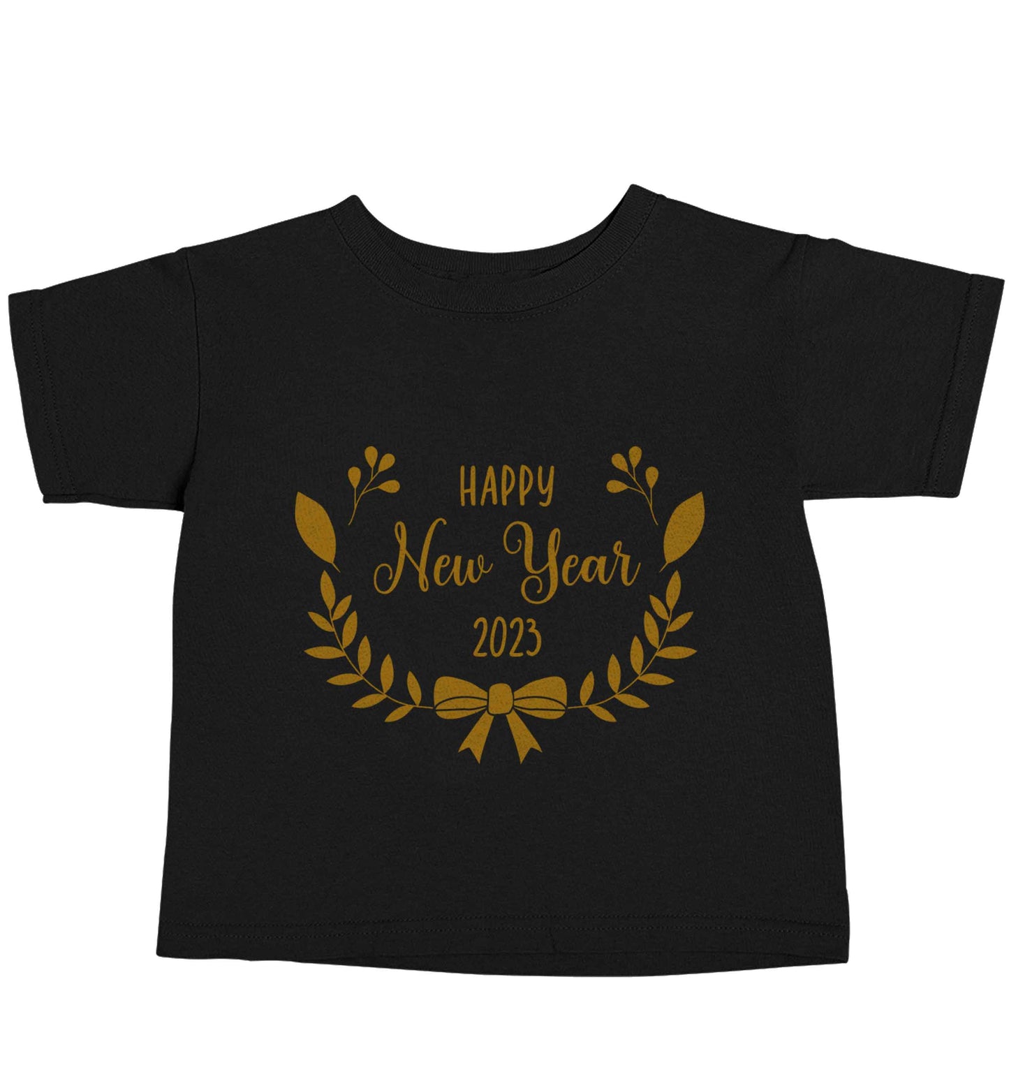 Happy New Year 2023 Black baby toddler Tshirt 2 years