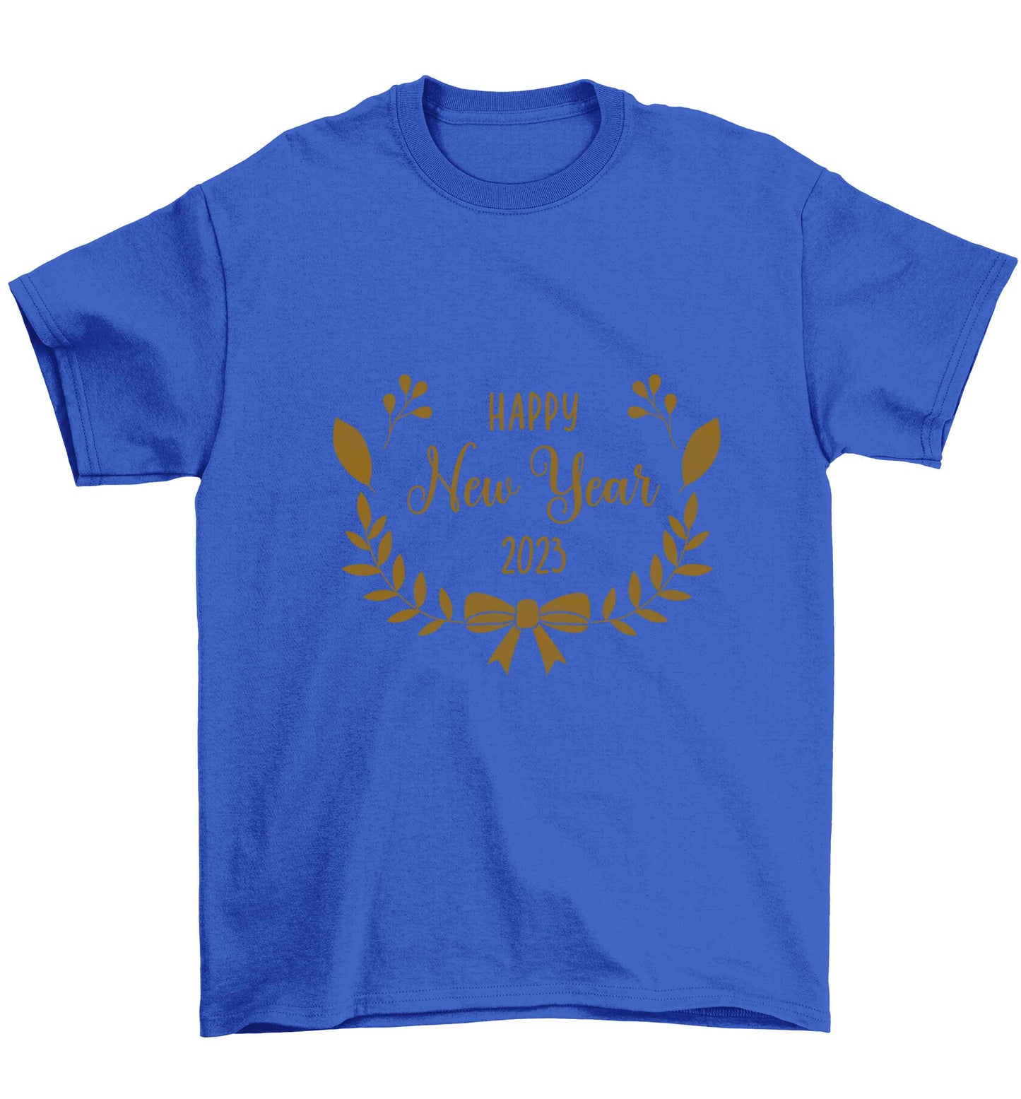 Happy New Year 2023 Children's blue Tshirt 12-13 Years