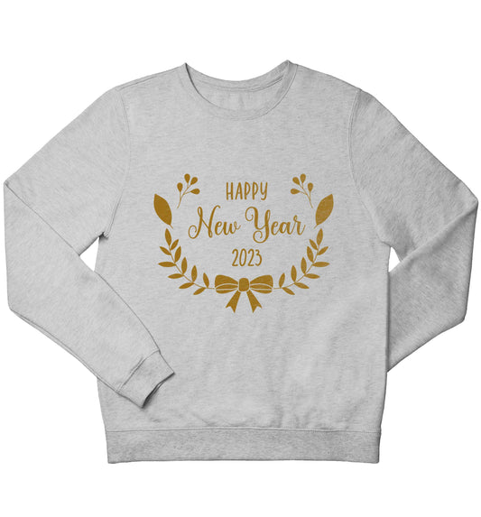Happy New Year 2023 children's grey sweater 12-13 Years