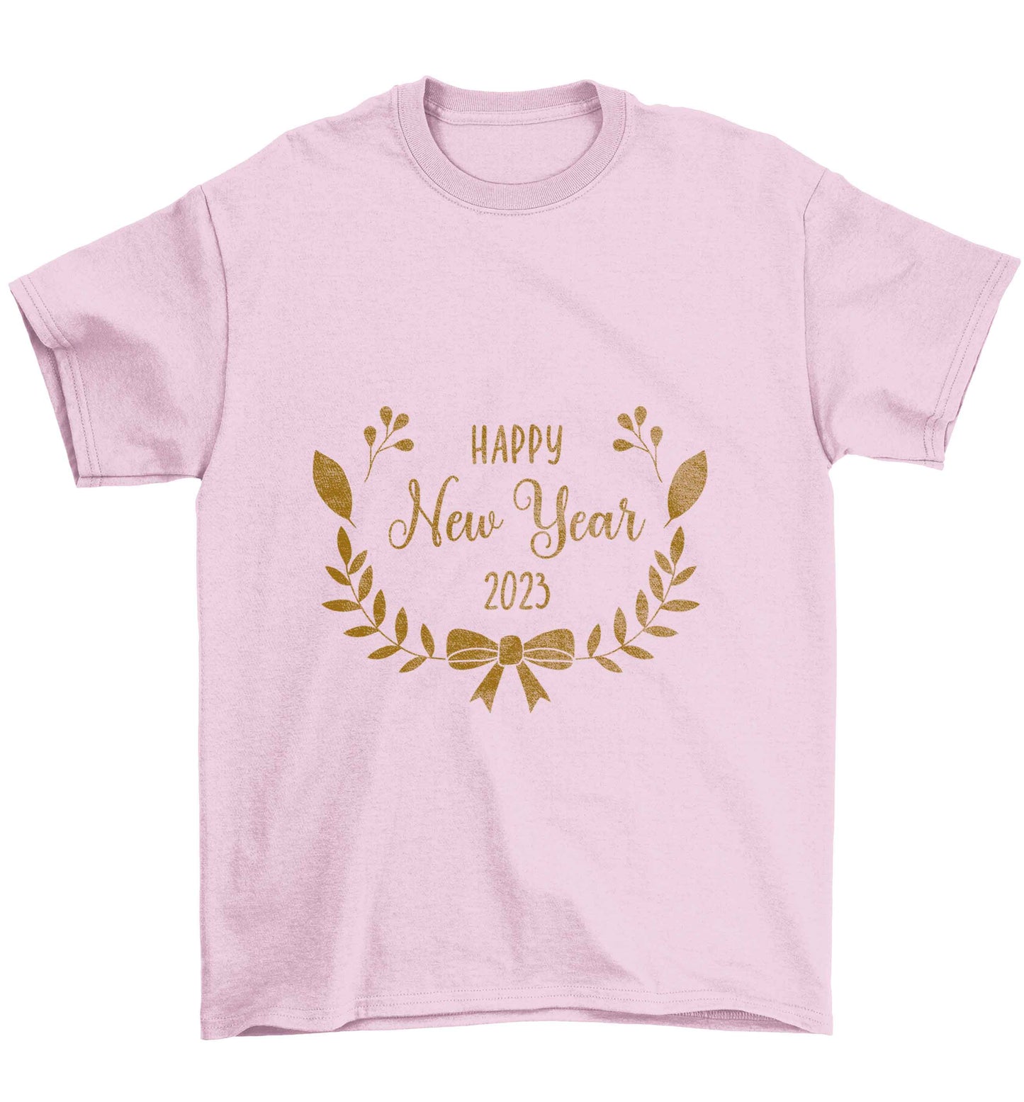 Happy New Year 2023 Children's light pink Tshirt 12-13 Years
