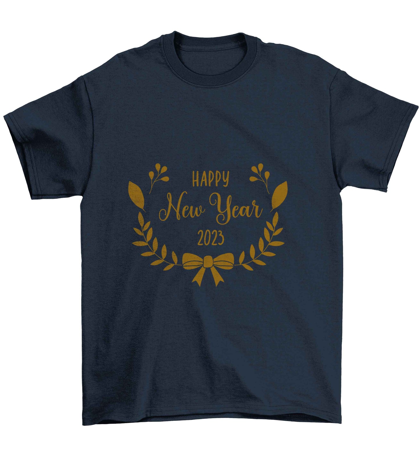 Happy New Year 2023 Children's navy Tshirt 12-13 Years