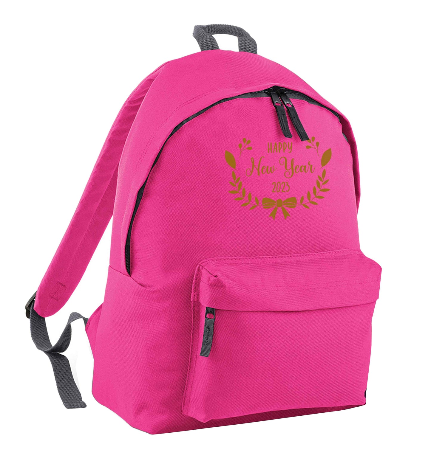 Happy New Year 2023 pink children's backpack