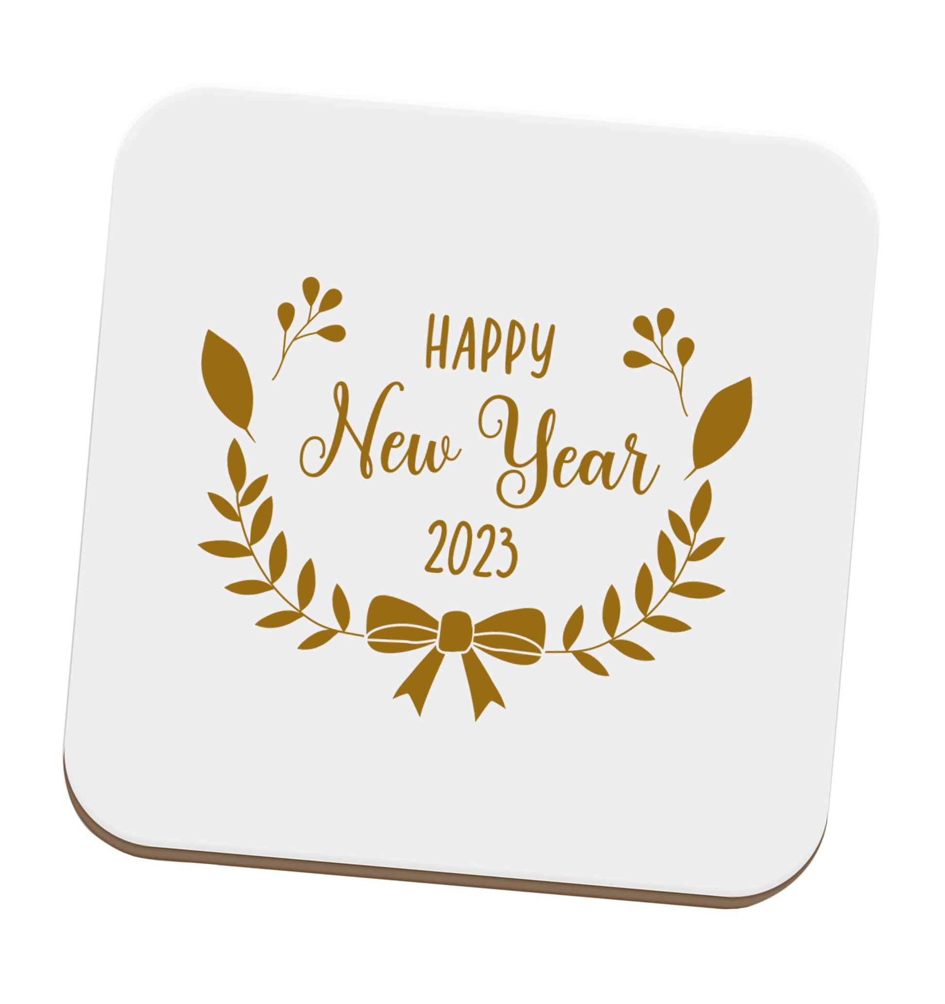 Happy New Year 2023 set of four coasters