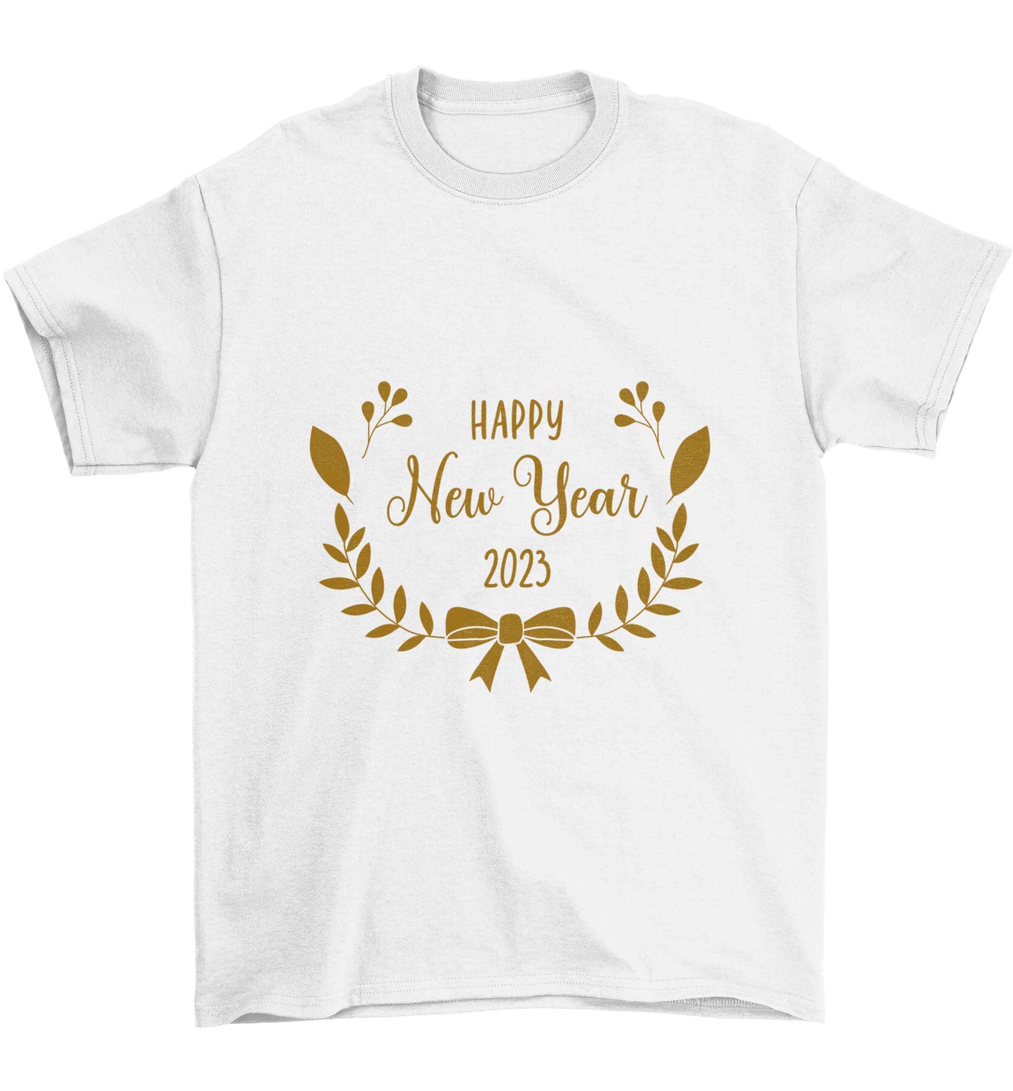 Happy New Year 2023 Children's white Tshirt 12-13 Years