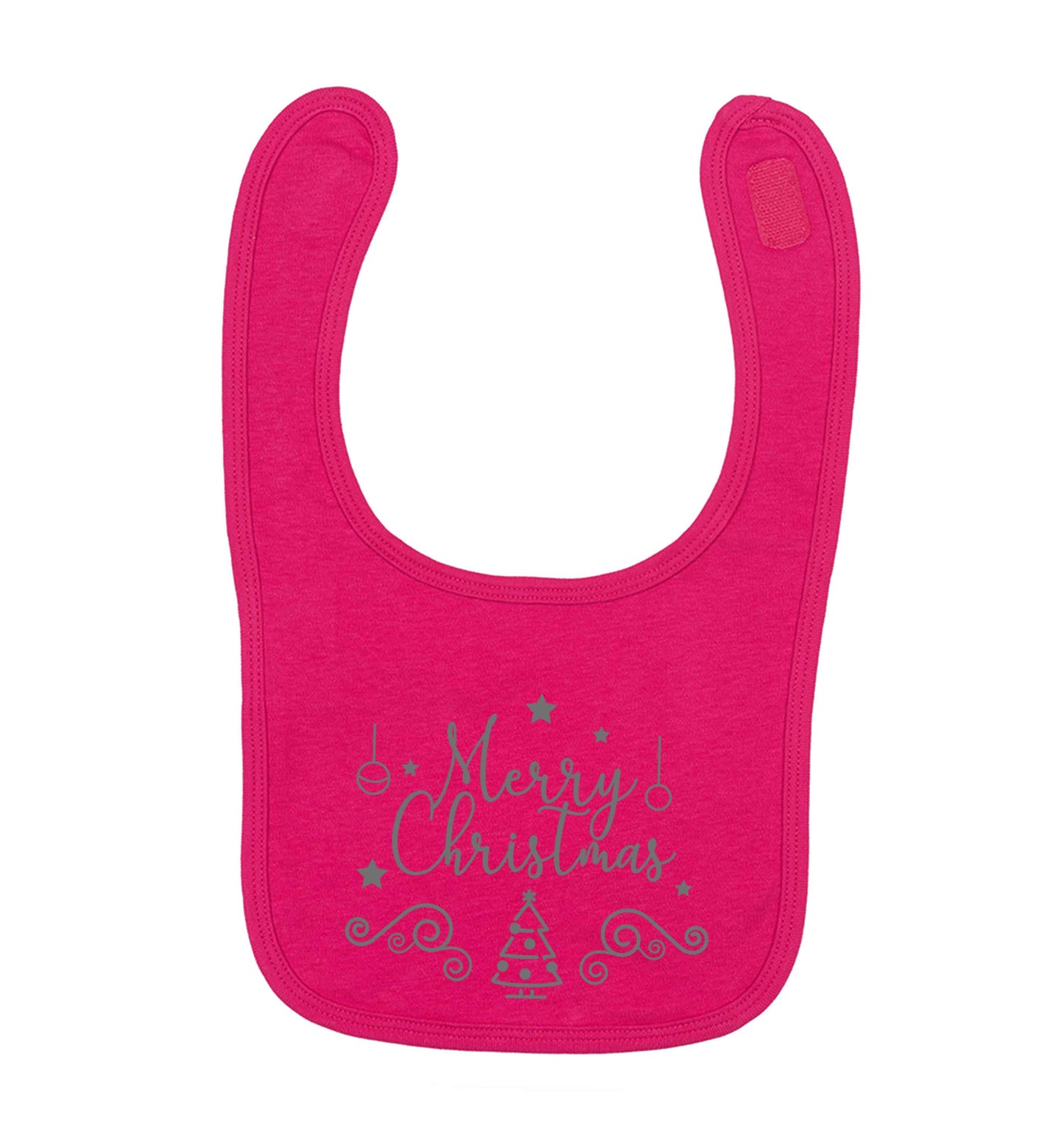 Happy New Year 2023 dark pink baby bib