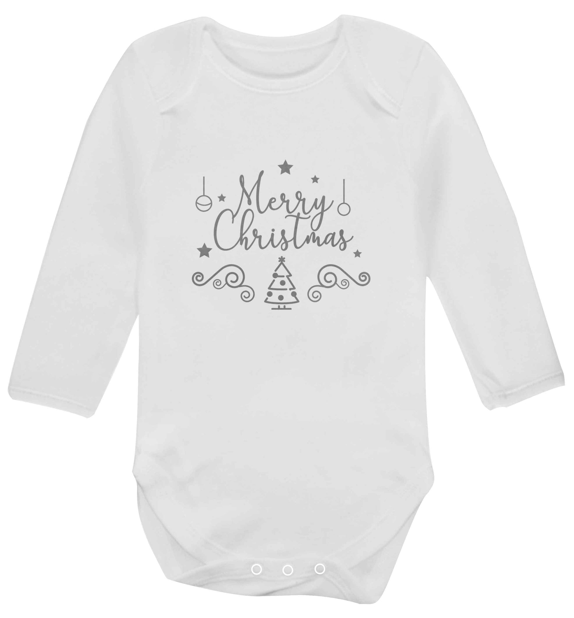 Happy New Year 2023 baby vest long sleeved white 6-12 months