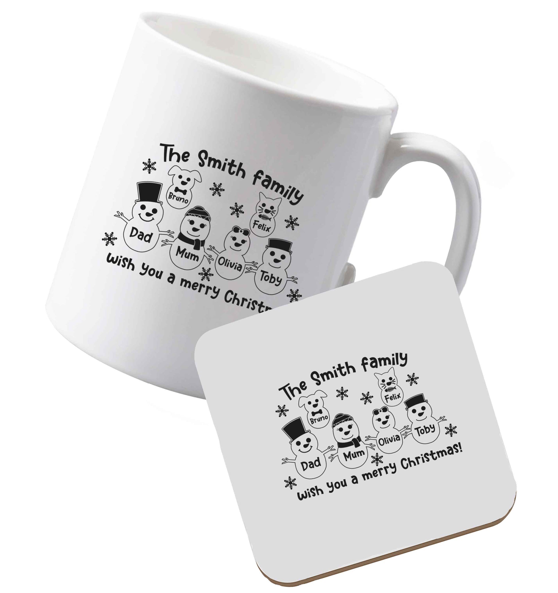 10 oz Ceramic mug and coaster Tis The Season to Drink Whisky both sides