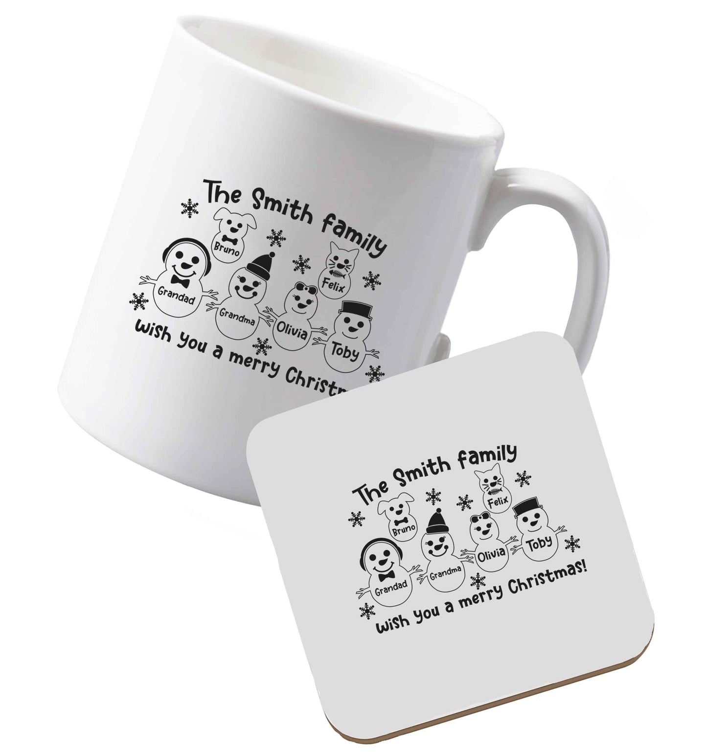 10 oz Ceramic mug and coaster Tis The Season to Drink Whisky both sides