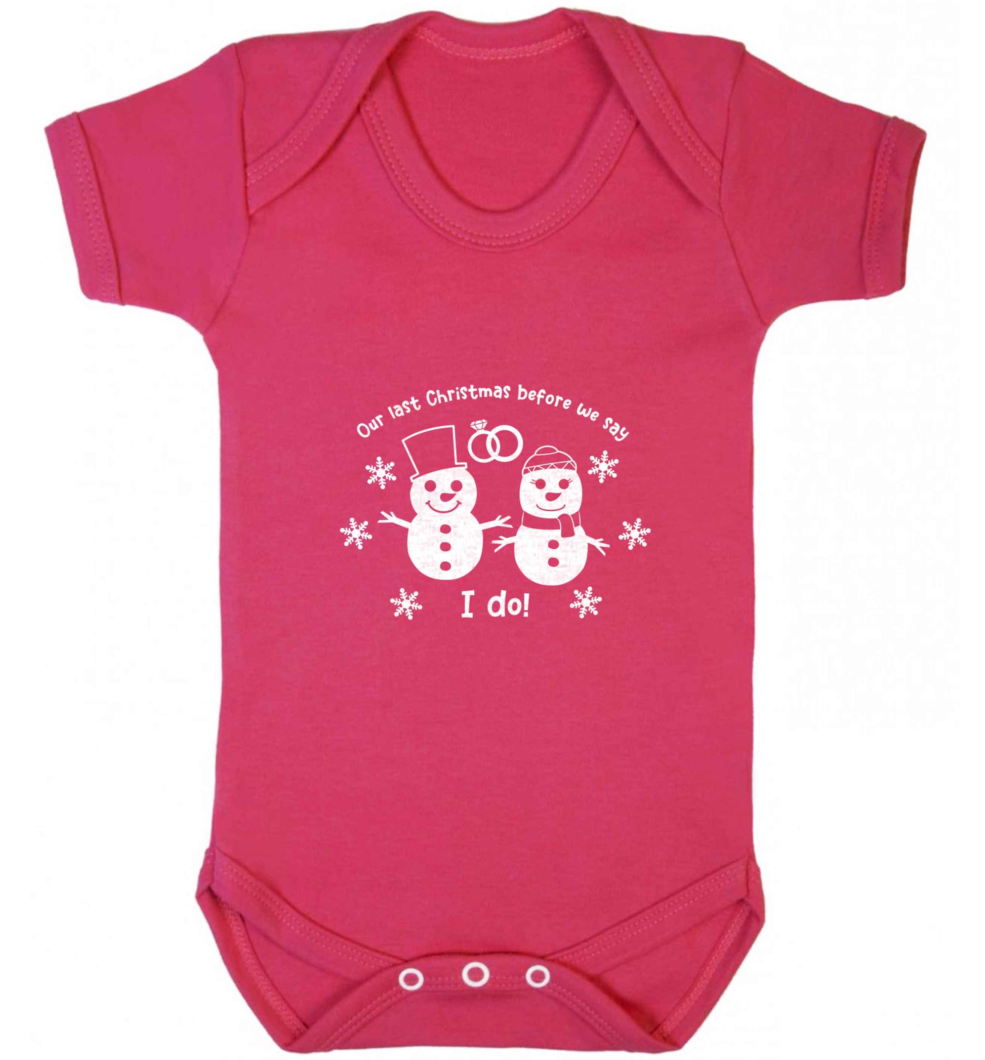 Last Christmas before we say I do baby vest dark pink 18-24 months