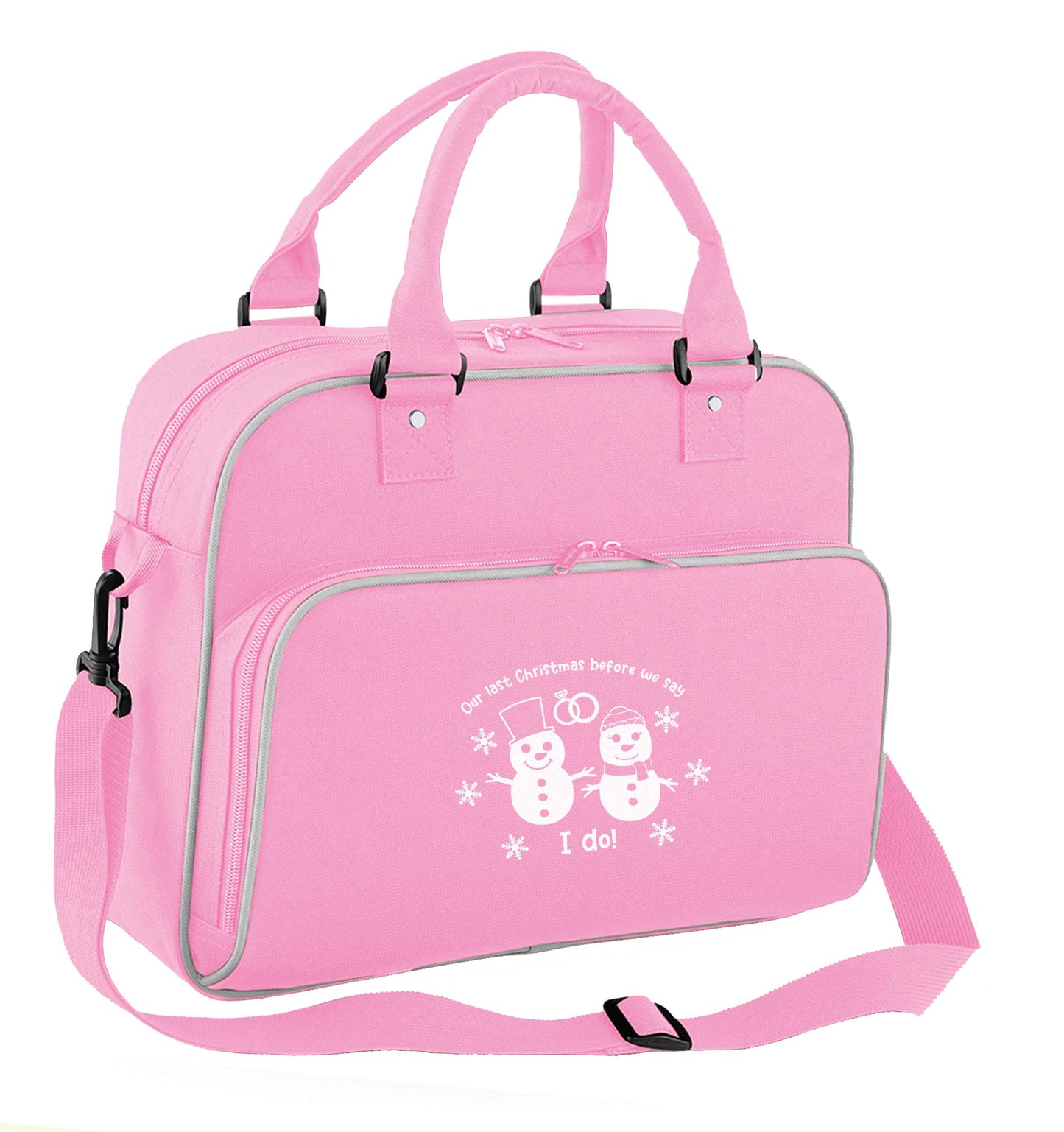 Last Christmas before we say I do children's dance bag baby pink