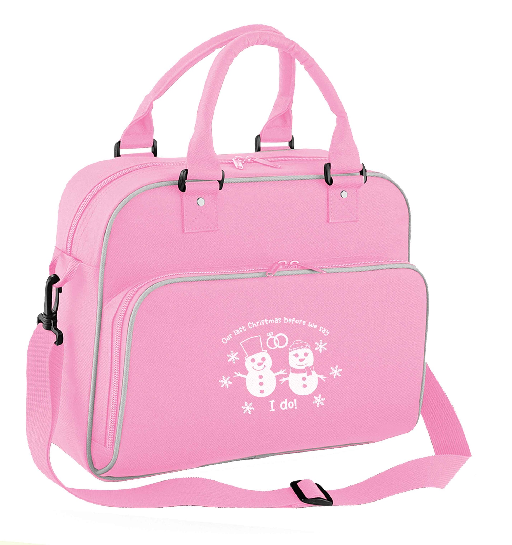 Last Christmas before we say I do children's dance bag baby pink