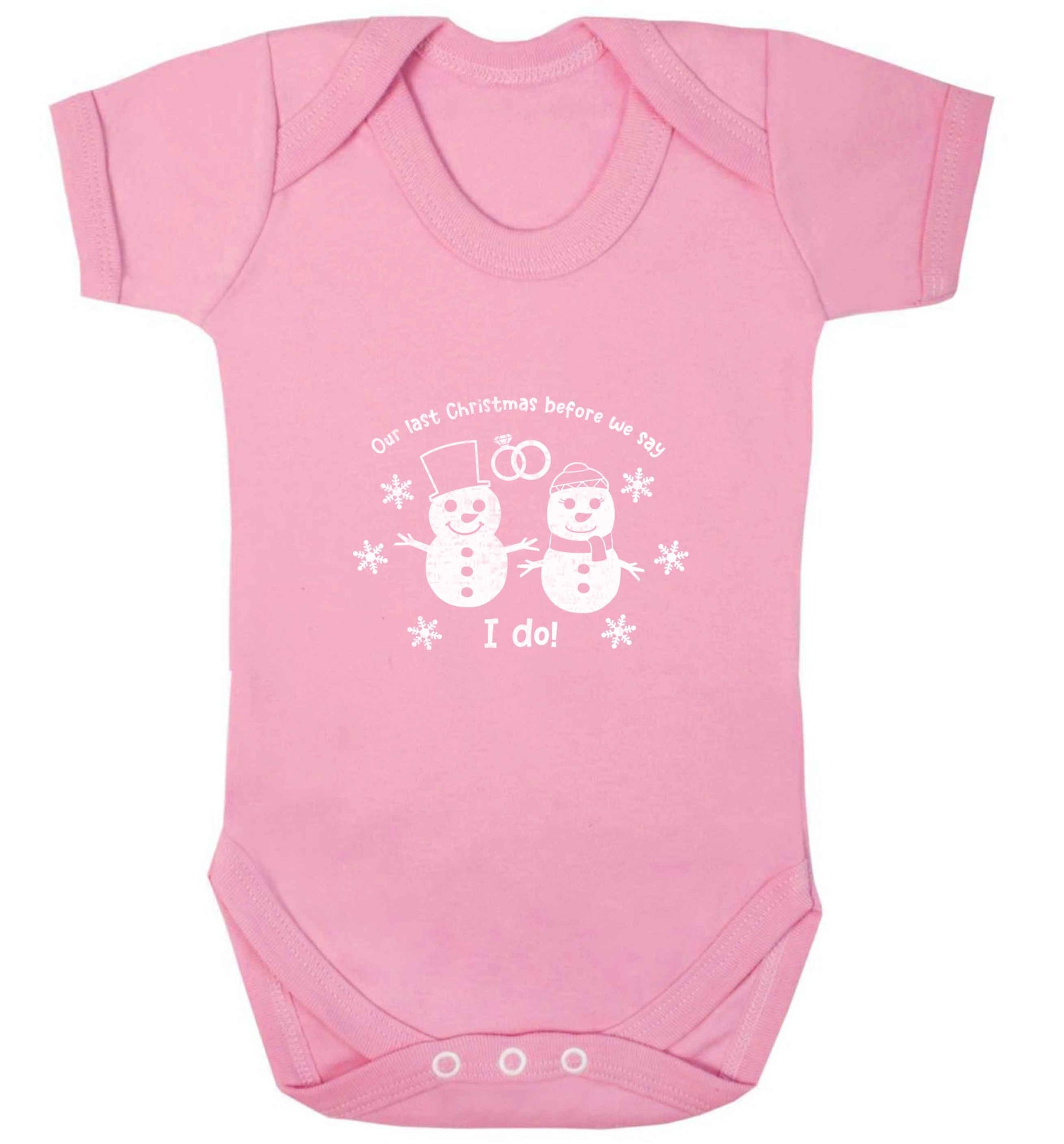 Last Christmas before we say I do baby vest pale pink 18-24 months