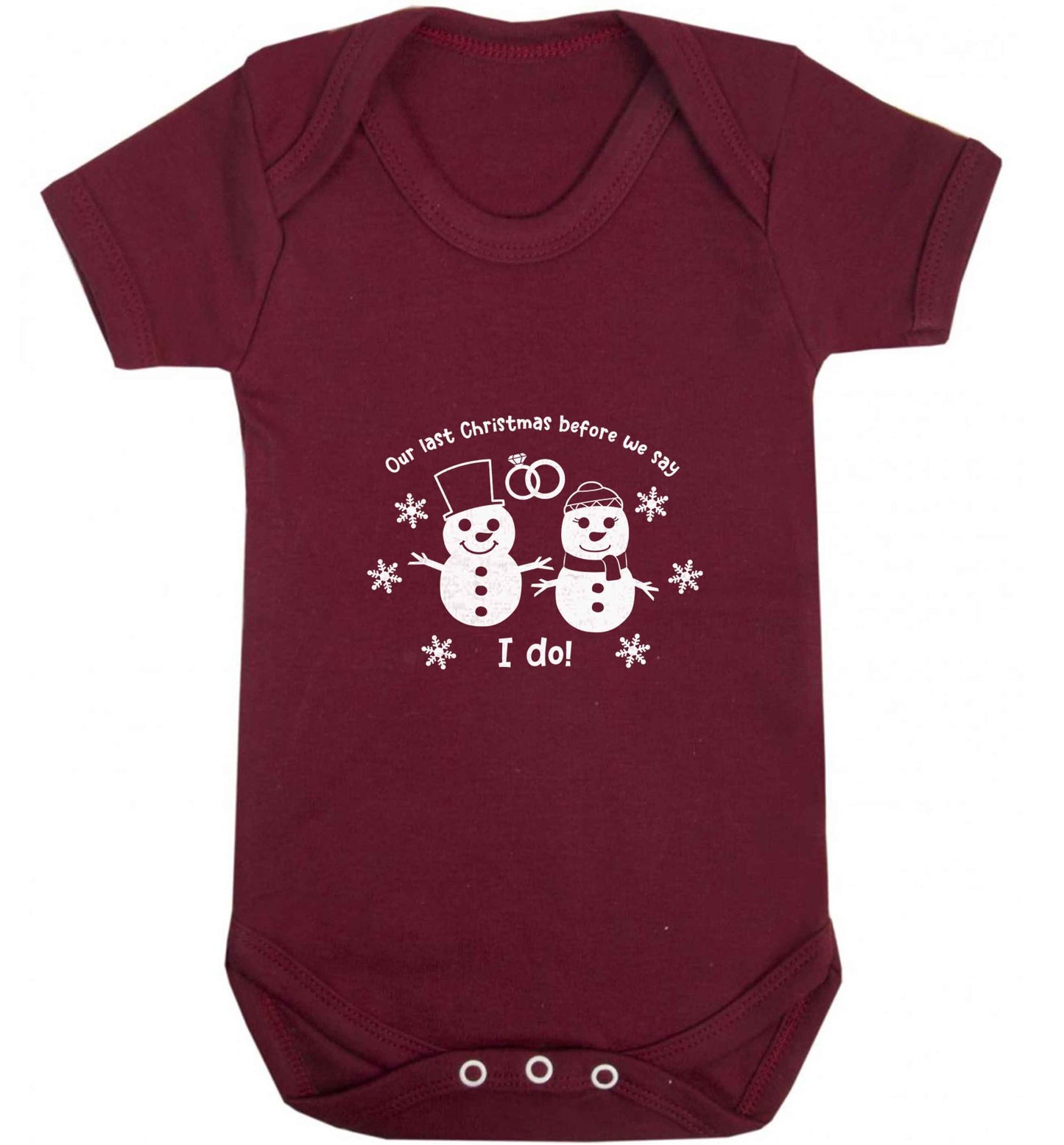 Last Christmas before we say I do baby vest maroon 18-24 months