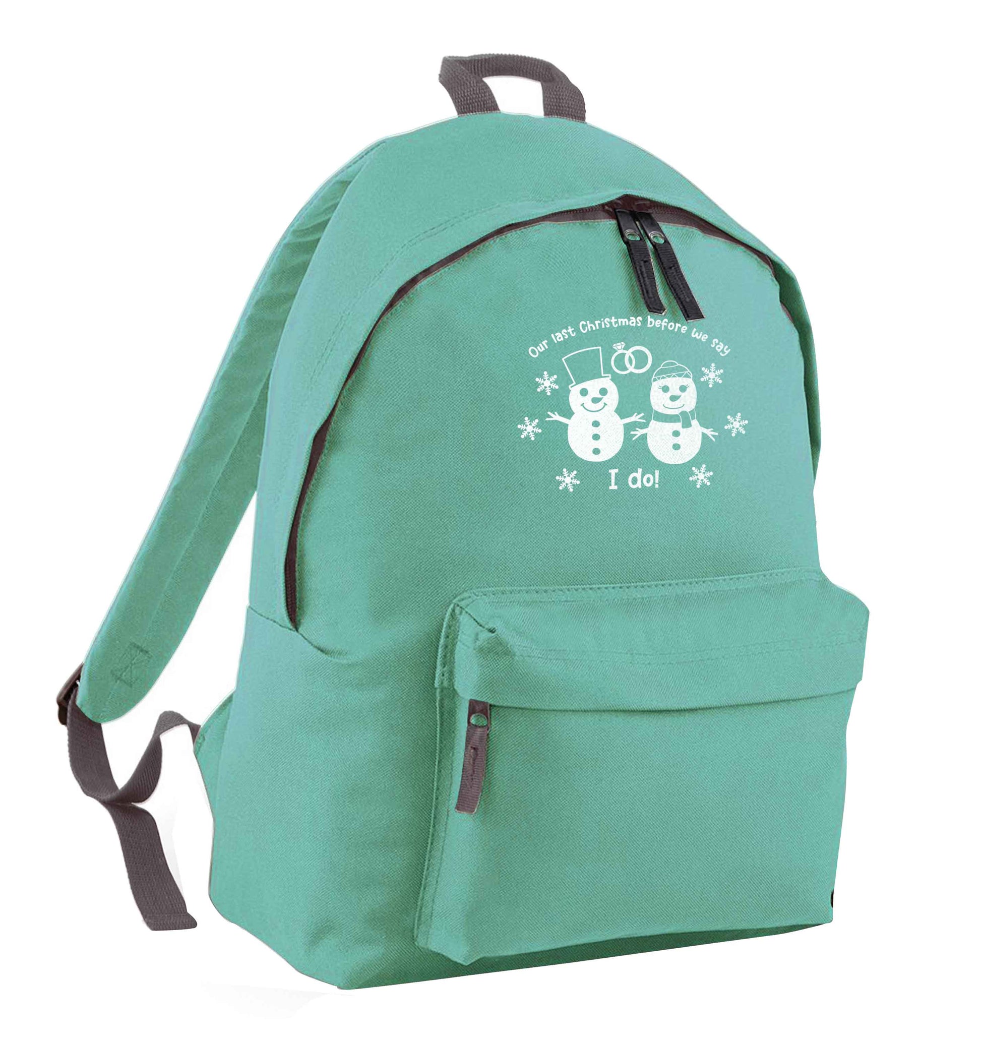 Last Christmas before we say I do mint adults backpack