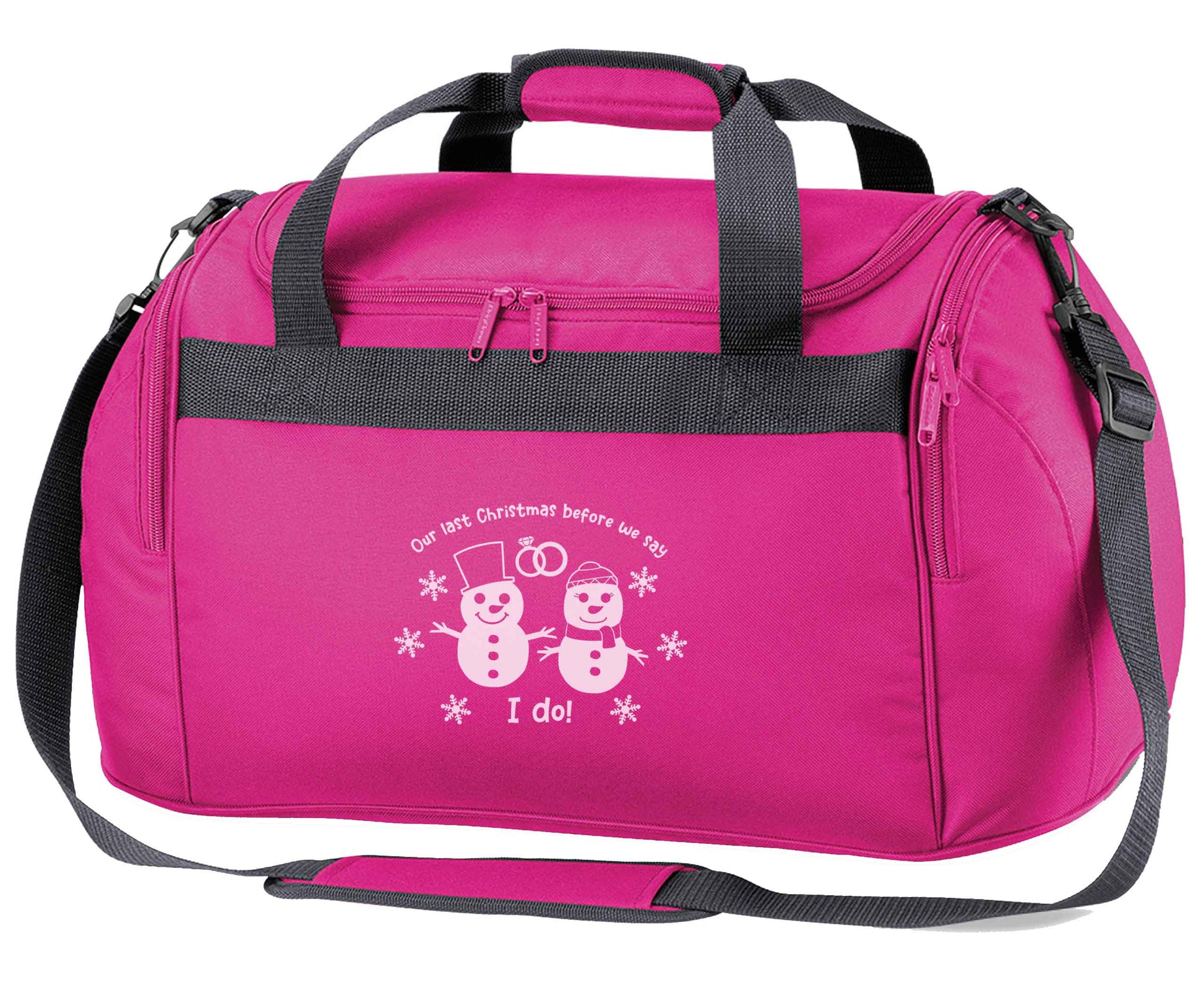 Last Christmas before we say I do pink holdall / duffel bag