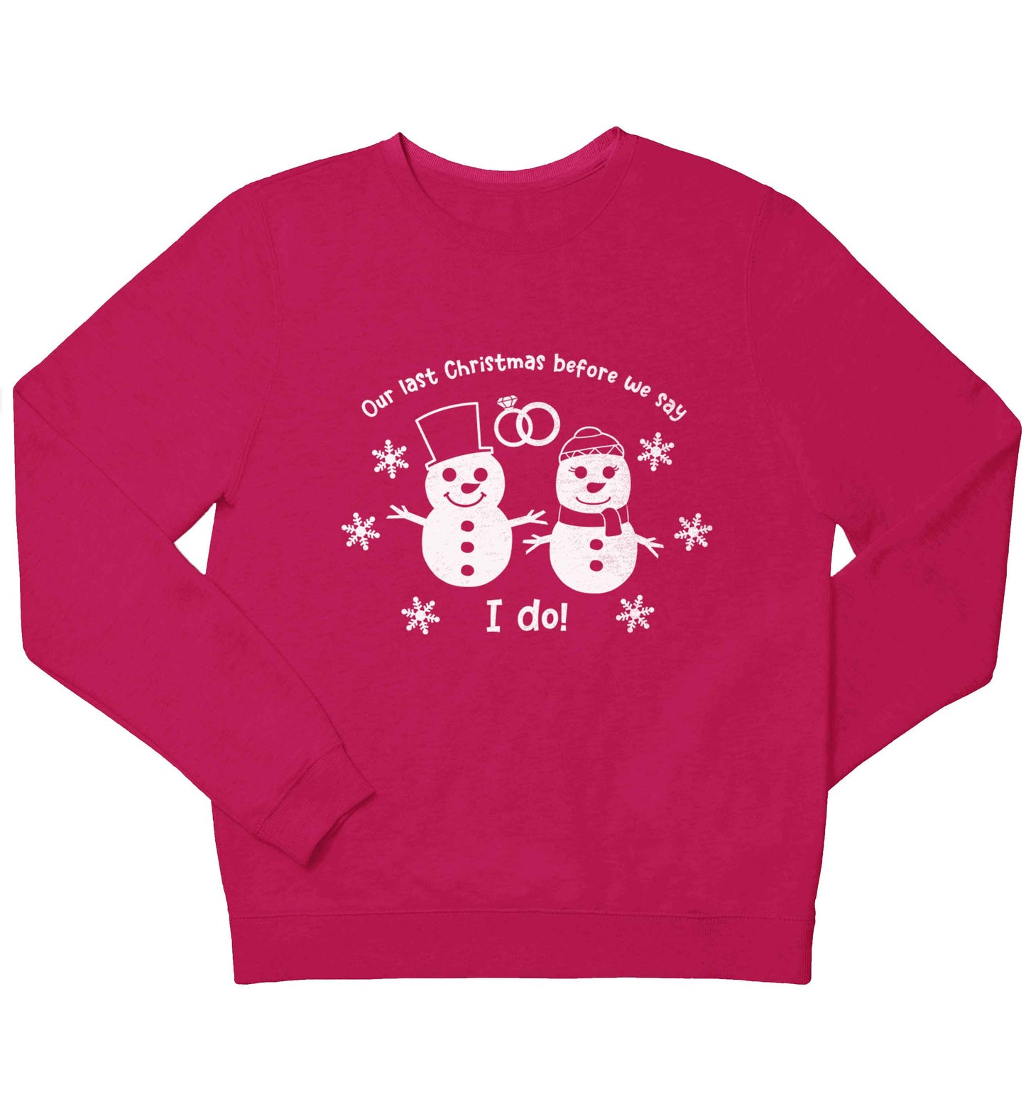 Last Christmas before we say I do children's pink sweater 12-13 Years