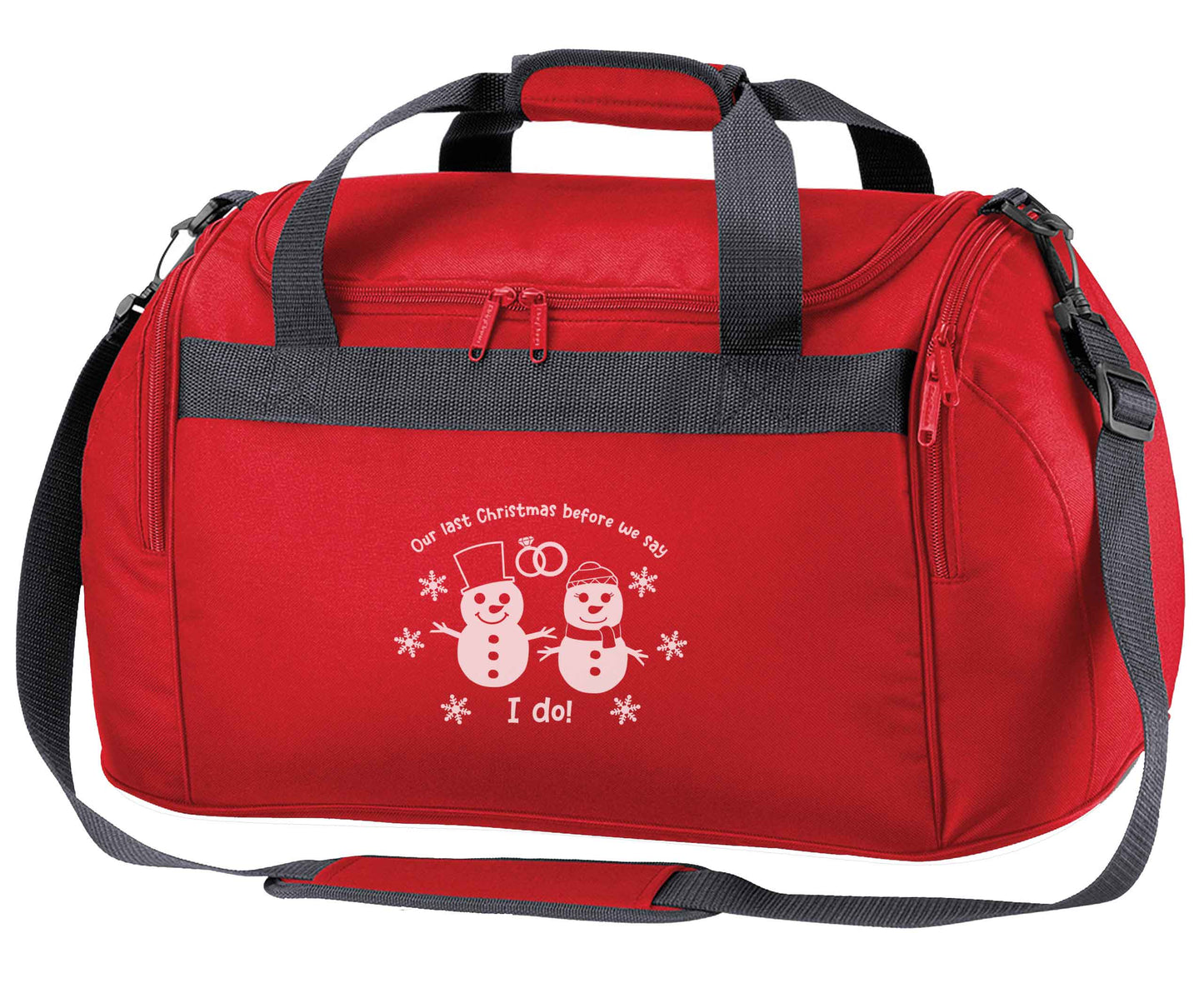 Last Christmas before we say I do red holdall / duffel bag