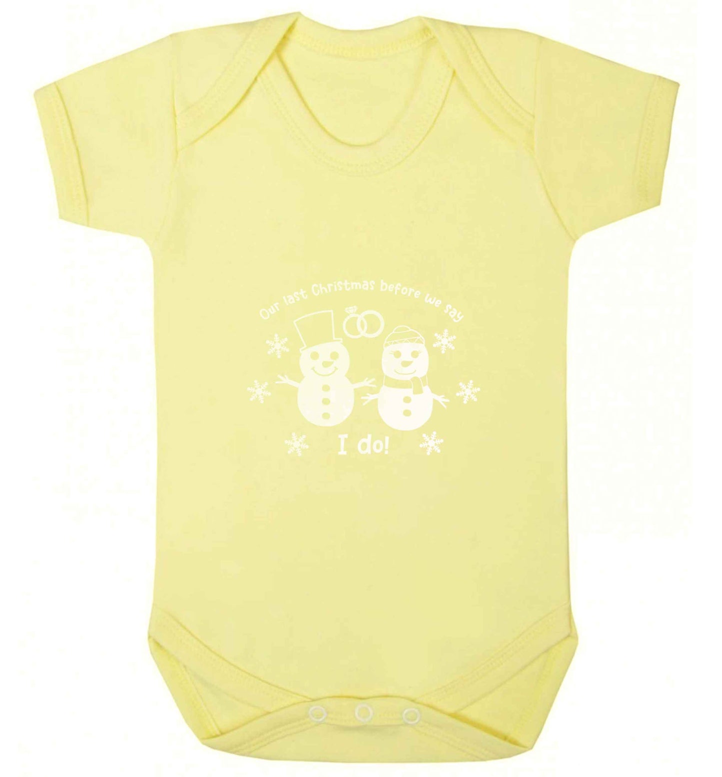 Last Christmas before we say I do baby vest pale yellow 18-24 months