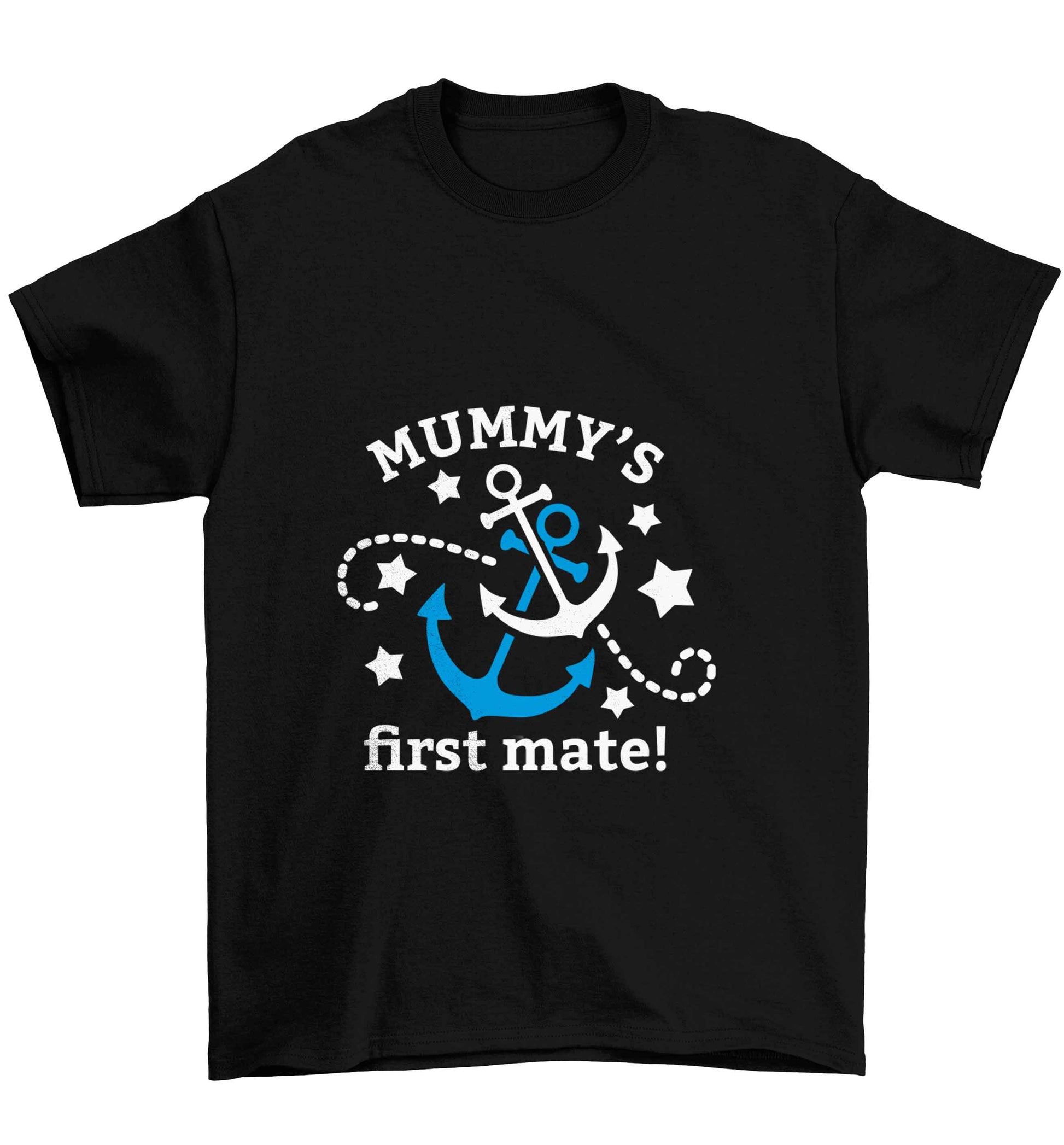 Mummy's First Mate Children's black Tshirt 12-13 Years