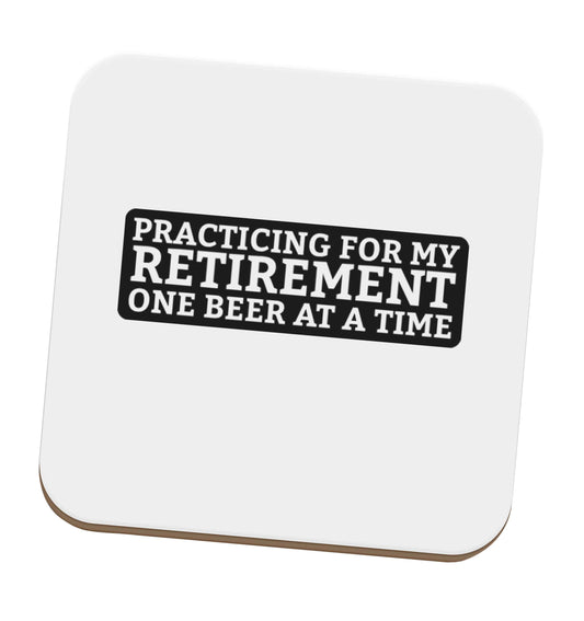 Practicing for my Retirement one Beer at a Time set of four coasters