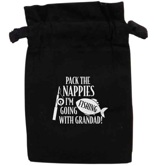 Pack the nappies I'm going fishing with Grandad | XS - L | Pouch / Drawstring bag / Sack | Organic Cotton | Bulk discounts available!