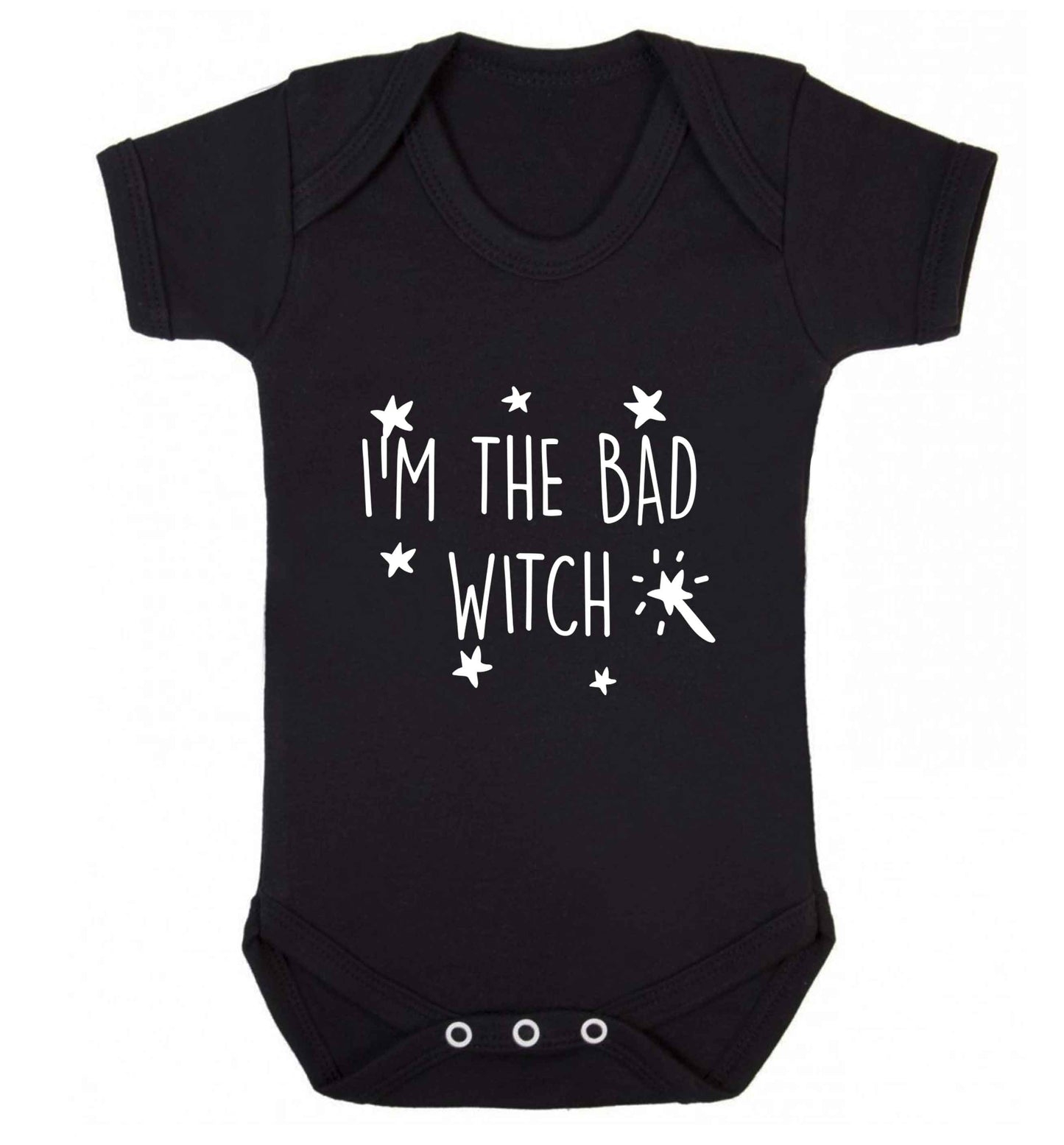 Bad witch baby vest black 18-24 months