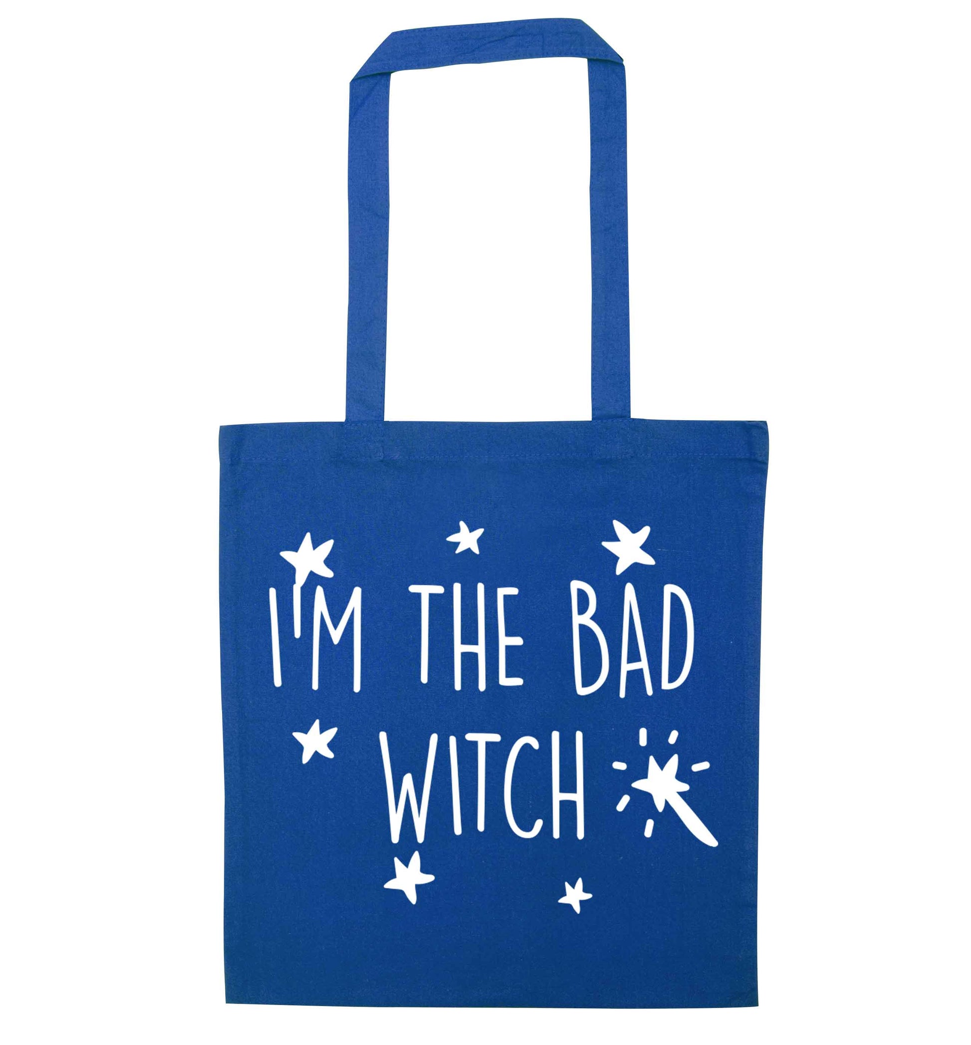 Bad witch blue tote bag