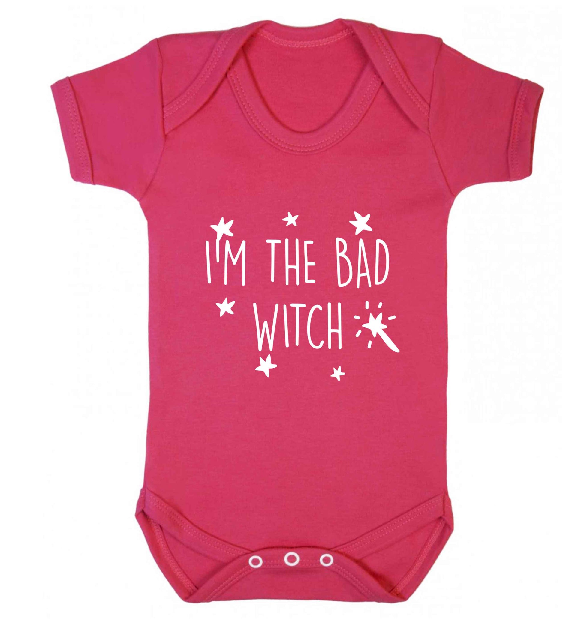 Bad witch baby vest dark pink 18-24 months