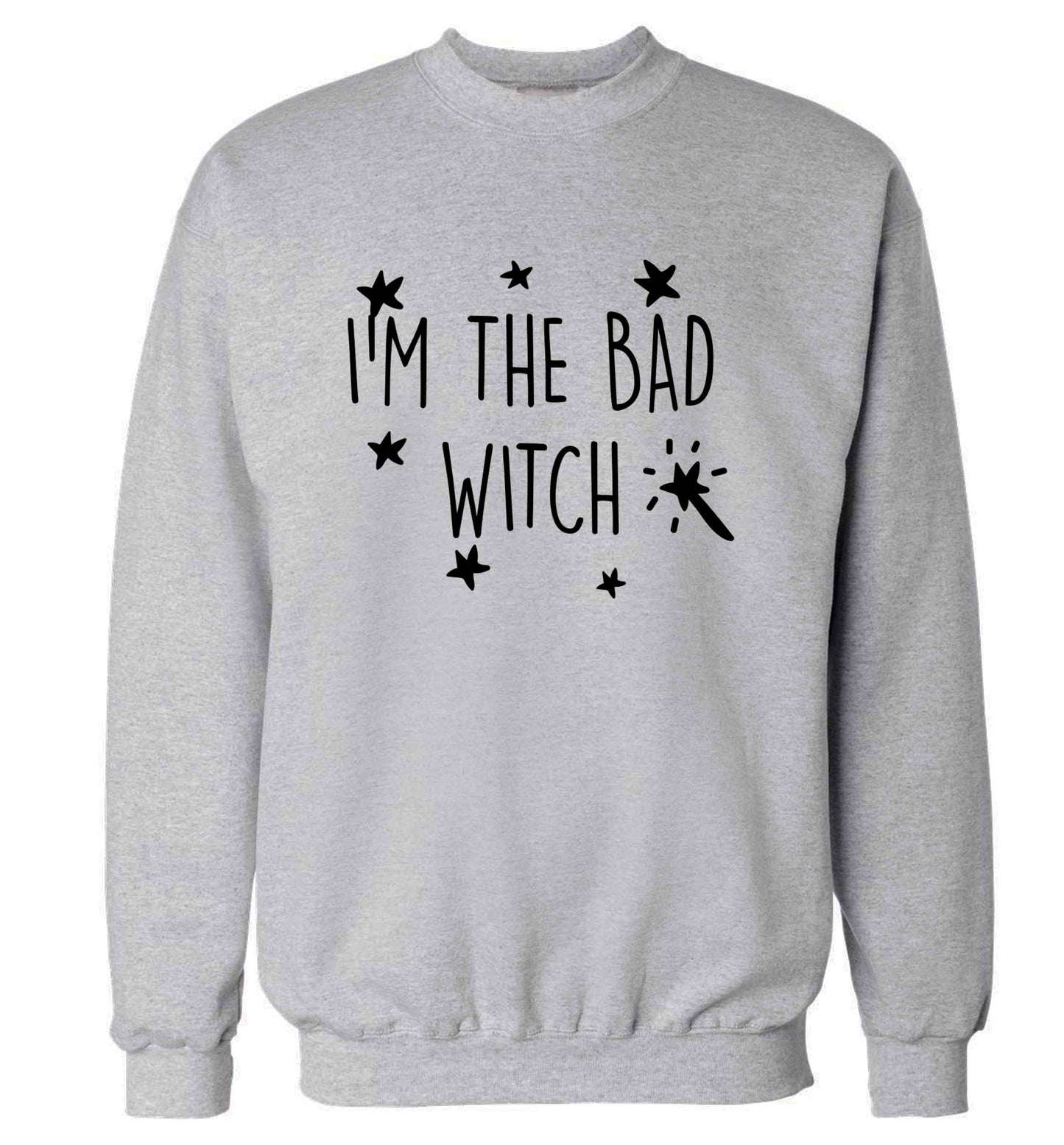 Bad witch adult's unisex grey sweater 2XL