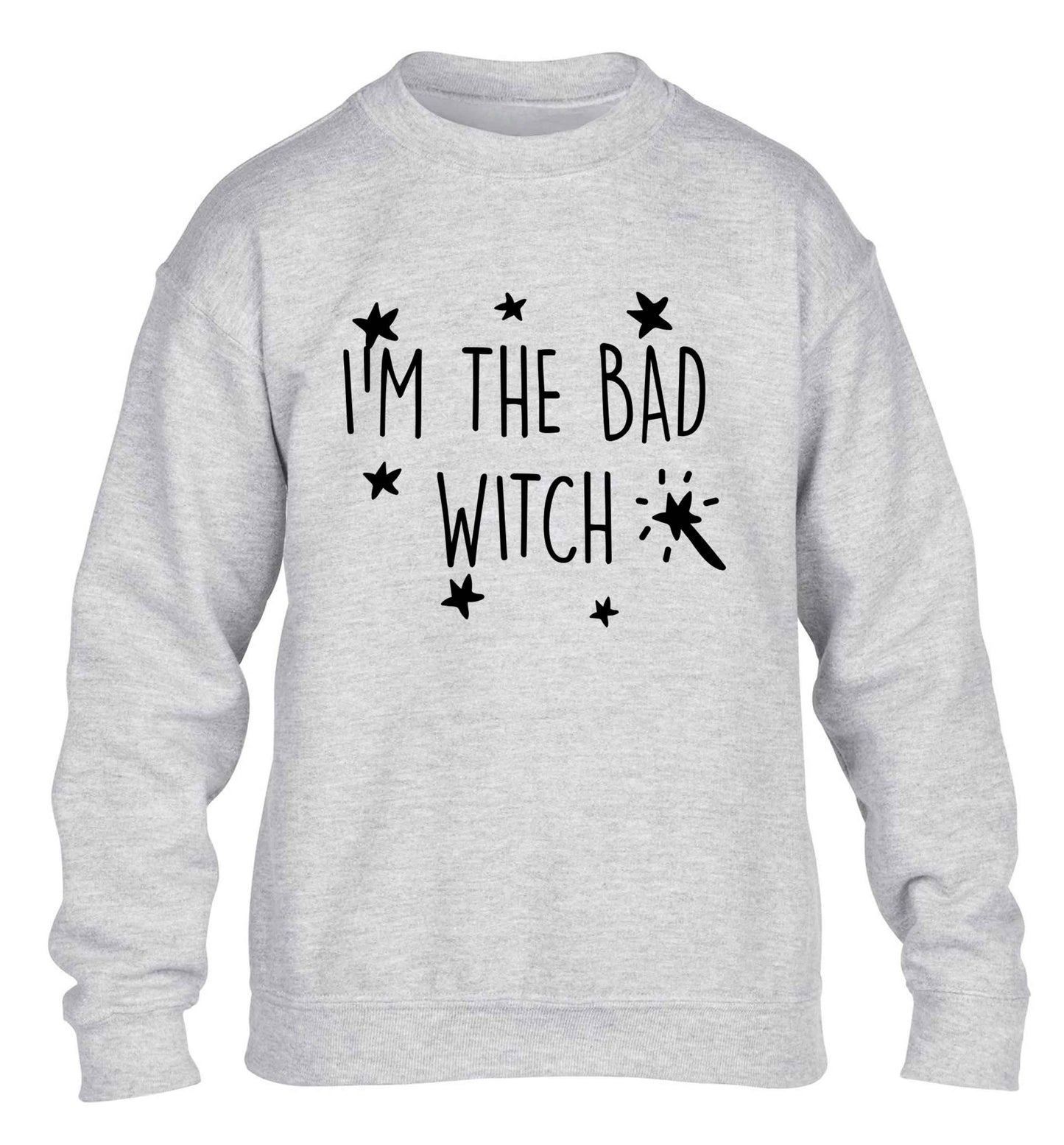 Bad witch children's grey sweater 12-13 Years