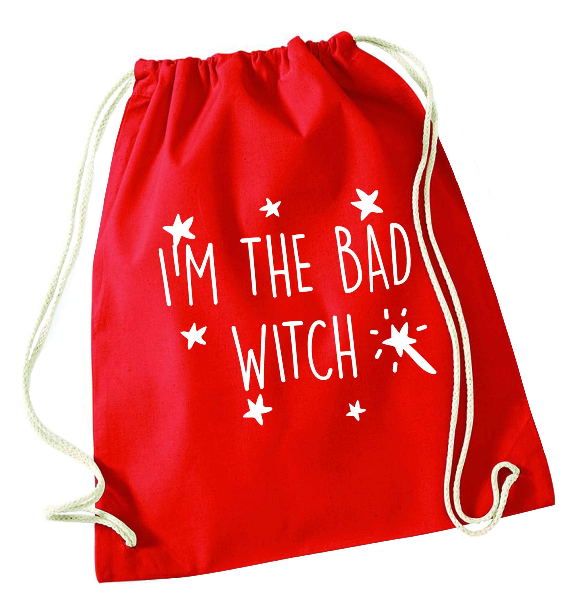 Bad witch red drawstring bag 