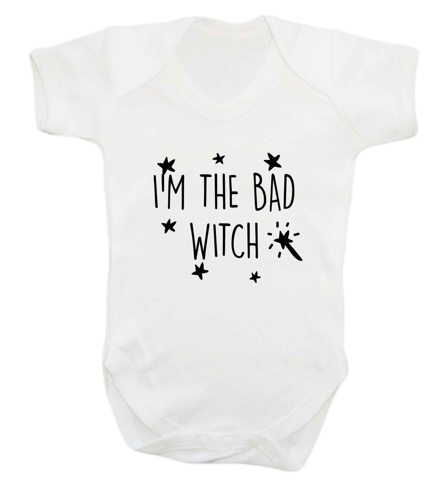 Bad witch baby vest white 18-24 months