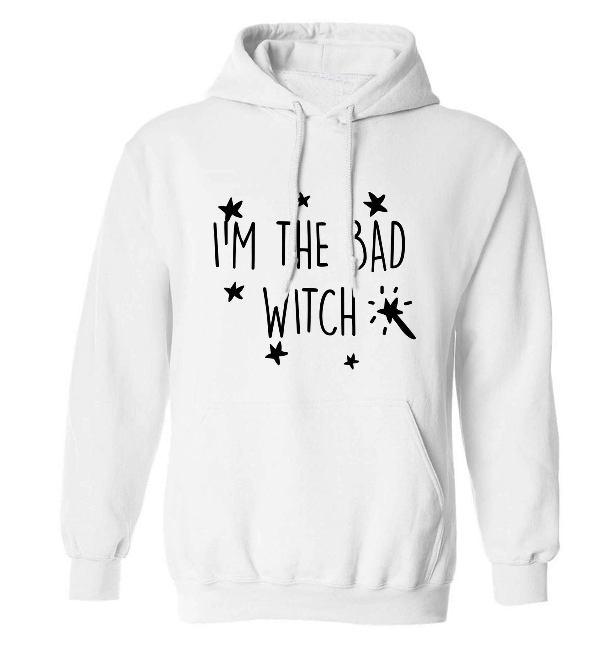 Bad witch adults unisex white hoodie 2XL